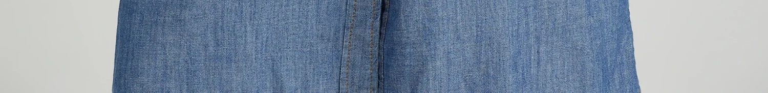 Wholesale Women's Casual Collared Lace Up Shirt Sleeve Denim Shirt Dress - Liuhuamall