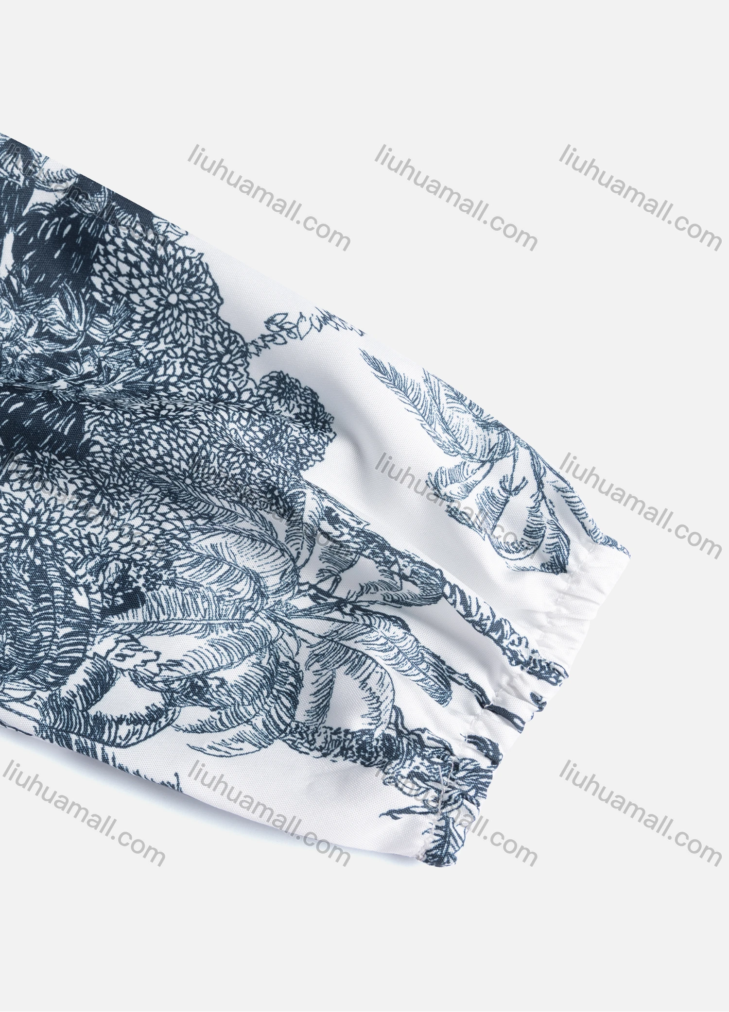 Wholesale Women's Casual Allover Tree Print Crew Neck Long Sleeve High Low Hem Button Down Top 1403# - Liuhuamall