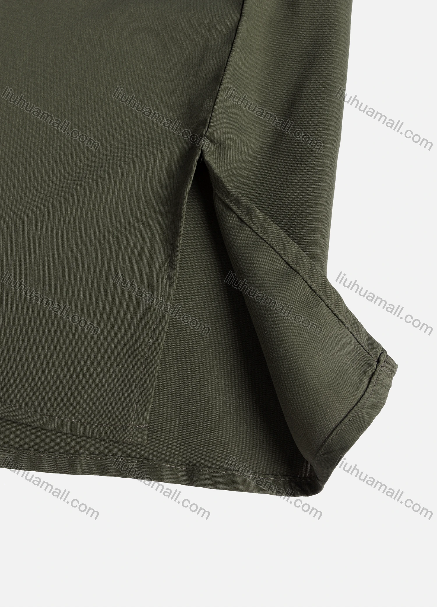 Wholesale Women's Casual Plain Square Neck Kangaroo Pocket Split Side Maxi Pinafore Dress 1430# - Liuhuamall