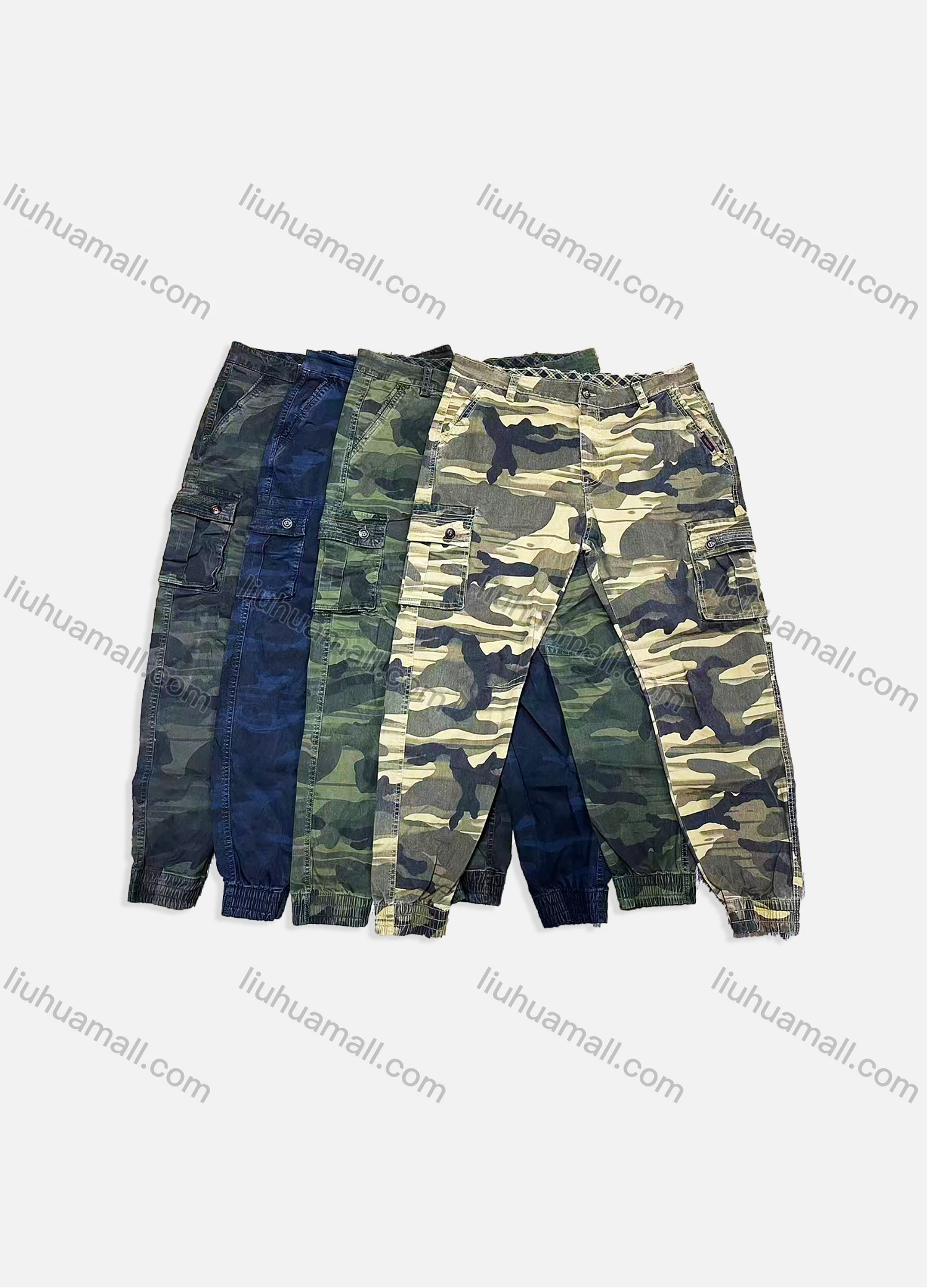 Wholesale Men's Casual Camouflage Multiple Pockets Cargo Pants 8912# - Liuhuamall