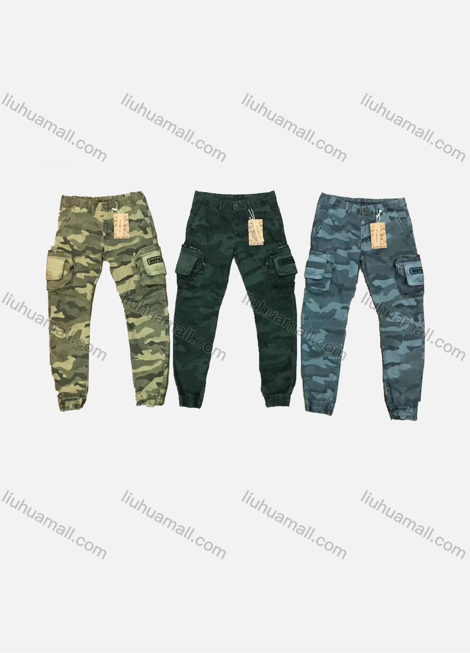 Wholesale Men's Casual Camouflage Multiple Pockets Cargo Pants 9393# - Liuhuamall