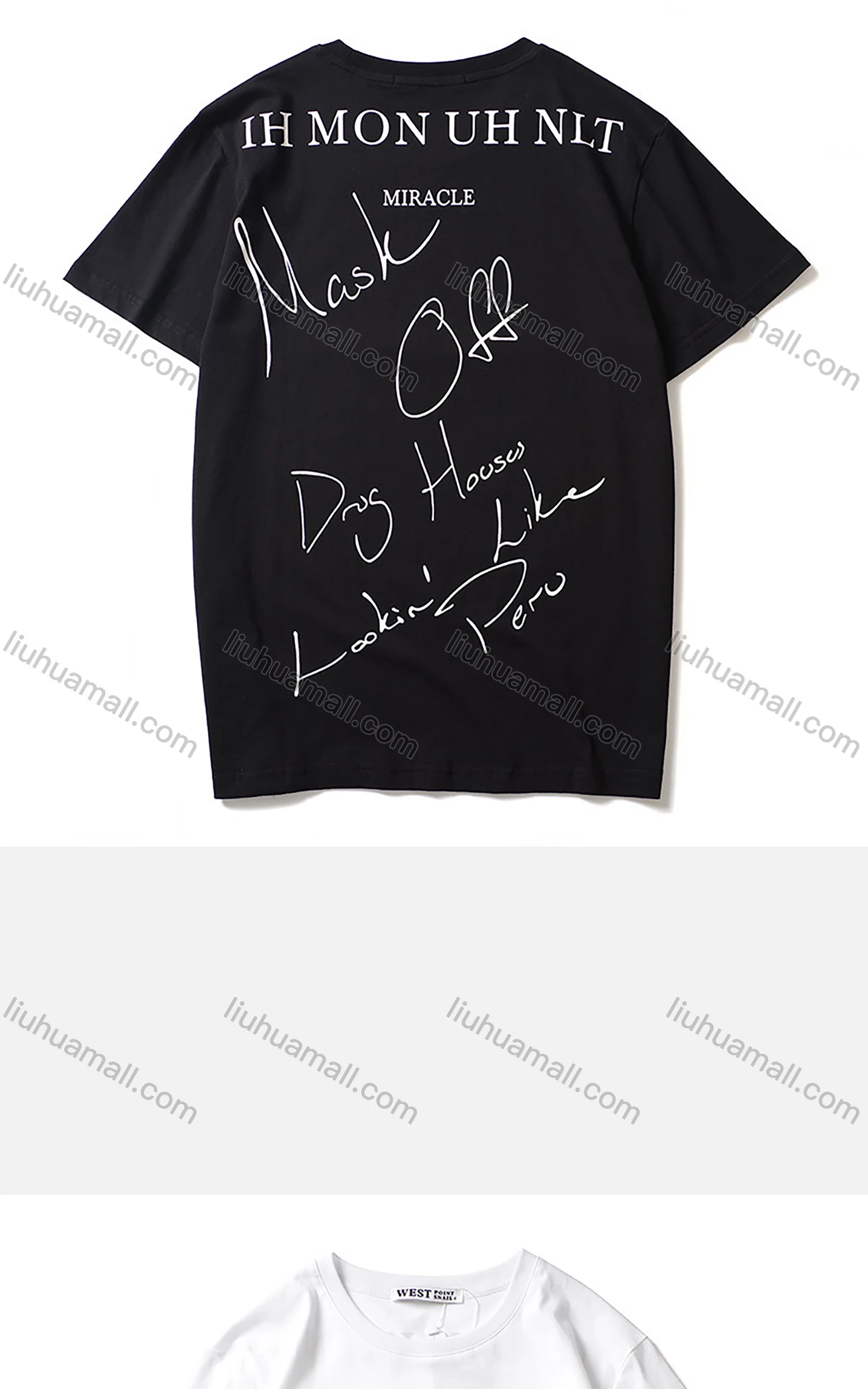 Wholesale Men's Fashion Round Neck Short Sleeve Figure Print T-shirt - Liuhuamall