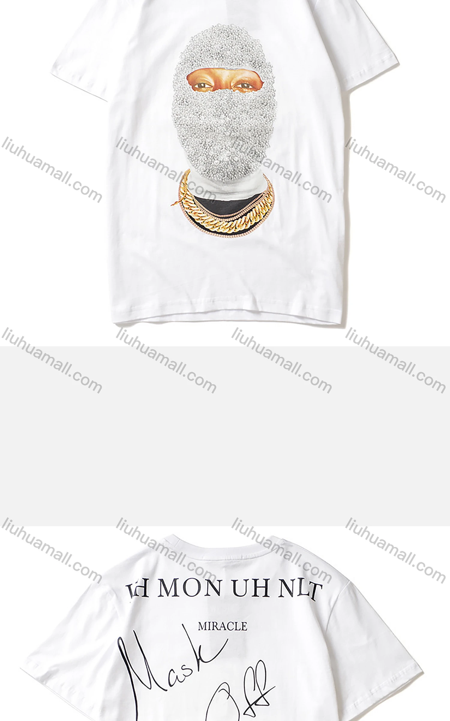 Wholesale Men's Fashion Round Neck Short Sleeve Figure Print T-shirt - Liuhuamall