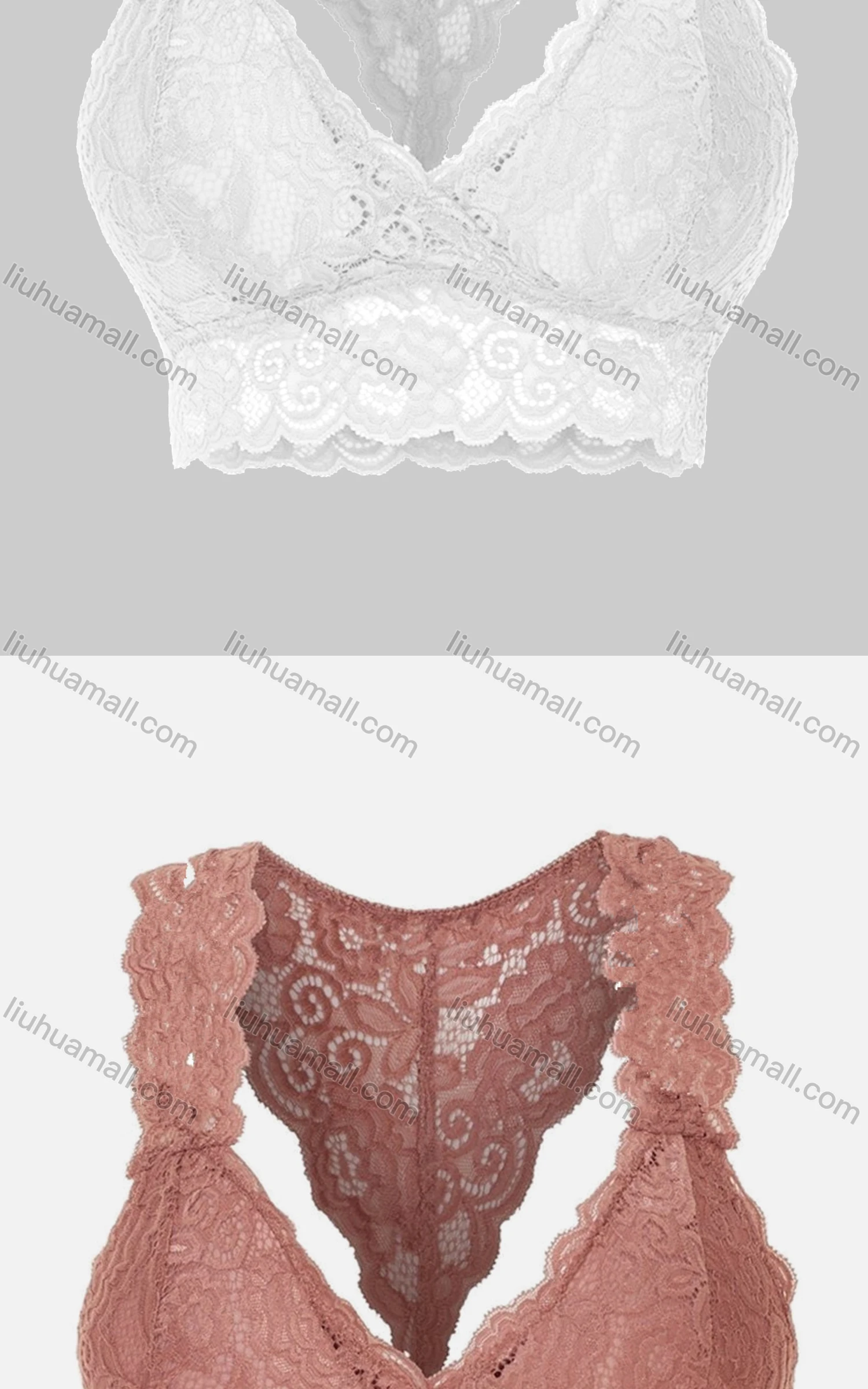 Wholesale Women's Breathable Seamless Guipure Lace Plain Bra 1287# - Liuhuamall