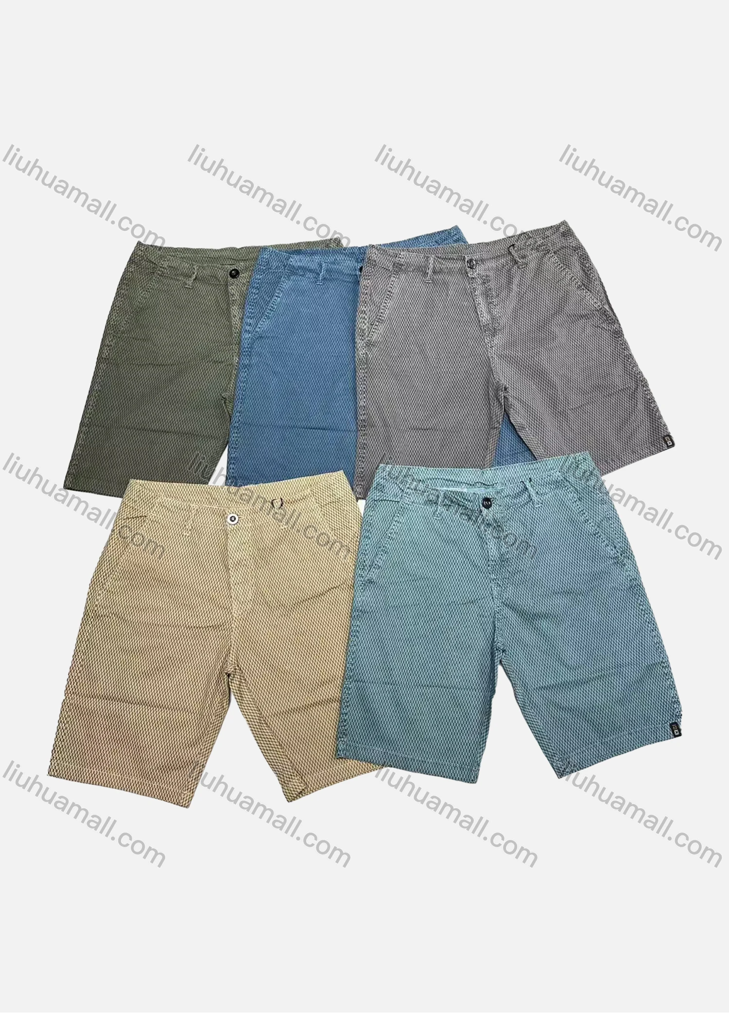 Wholesale Men's Casual Plain Patch Pocket Shorts 16101# - Liuhuamall