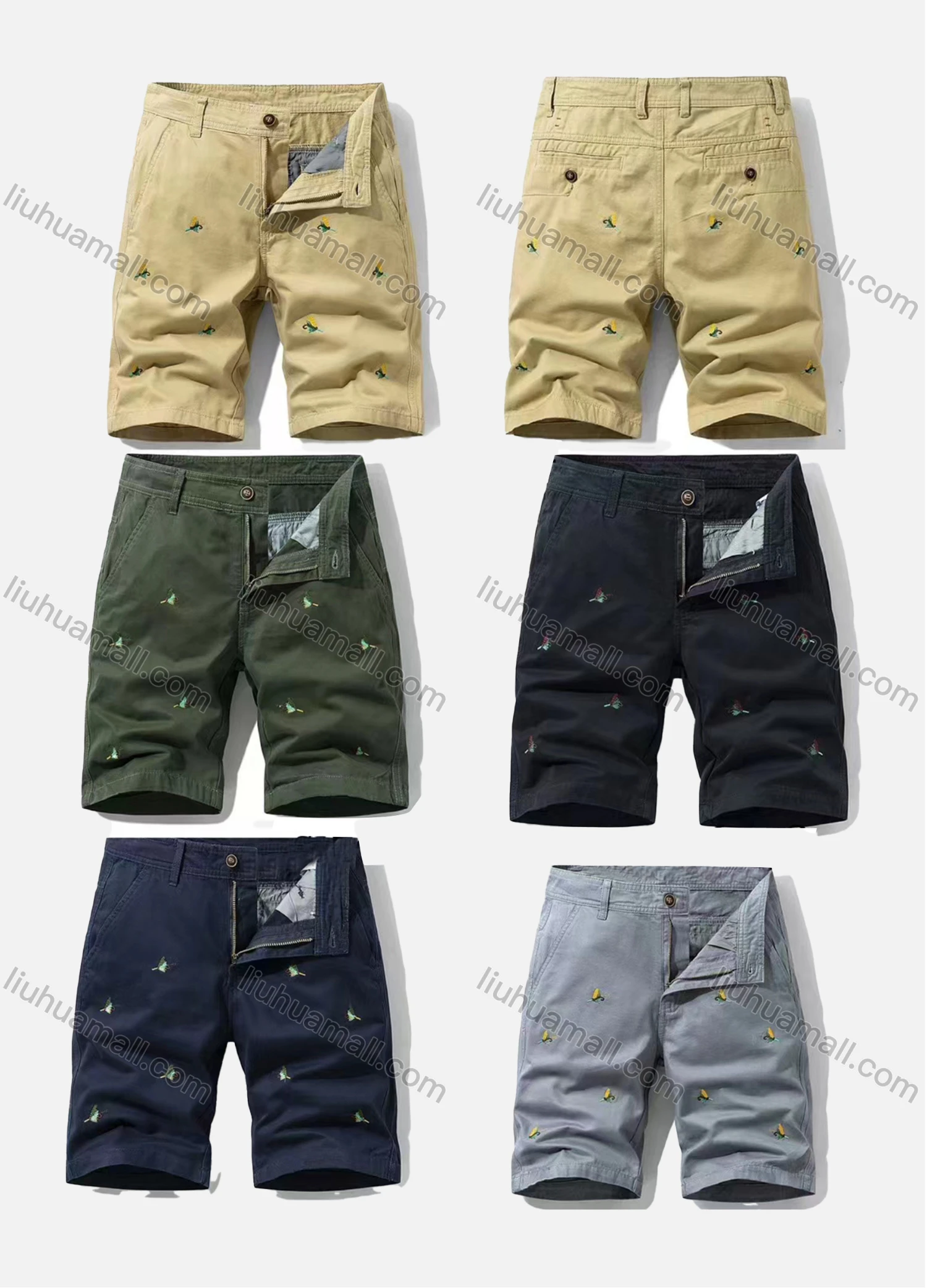 Wholesale Men's Casual Animal Multiple Pockets Shorts 17553# - Liuhuamall