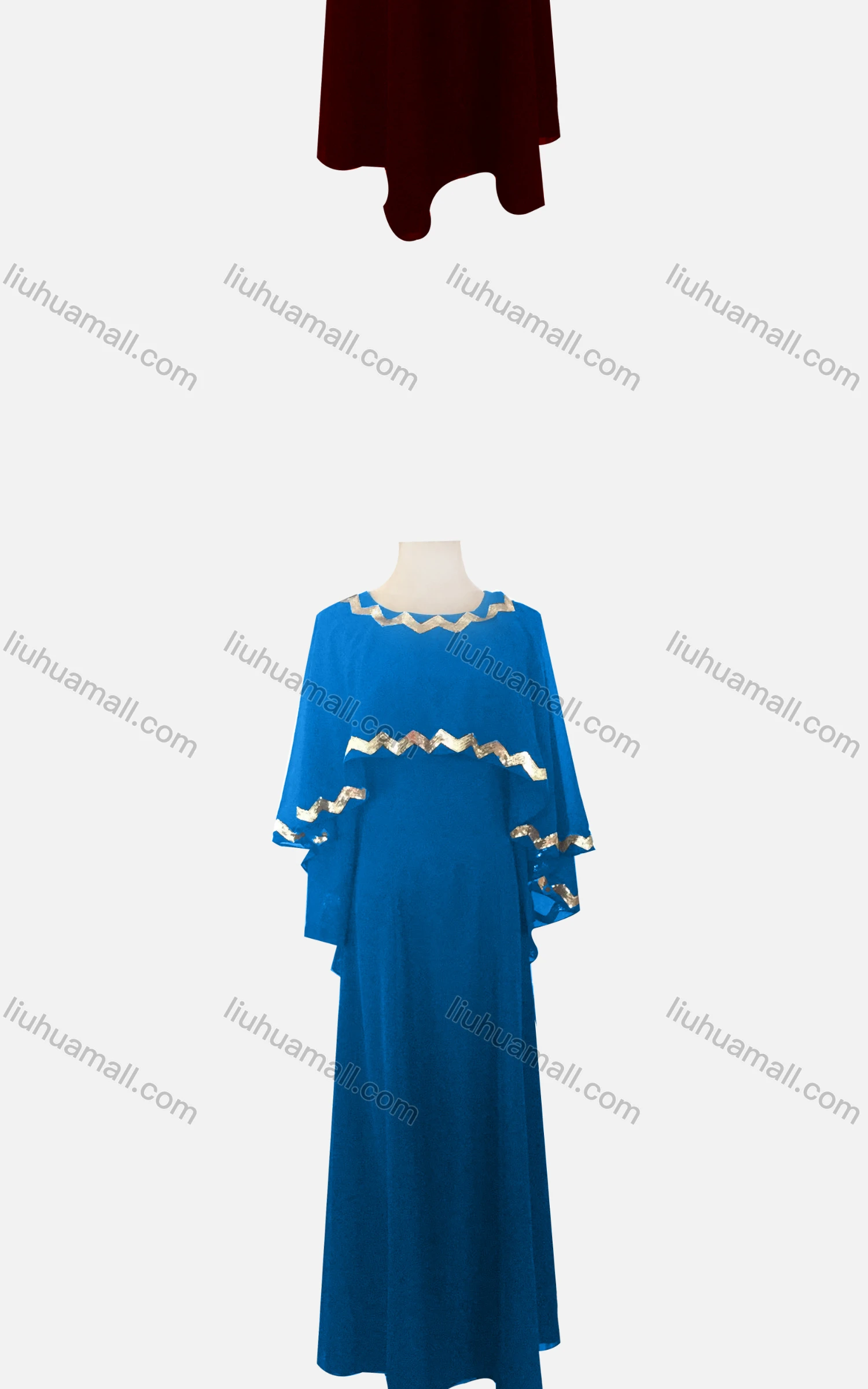 Wholesale Women's Elegant Plain Long Sleeve Maxi Dress With Chevron Print Cover Up - Liuhuamall