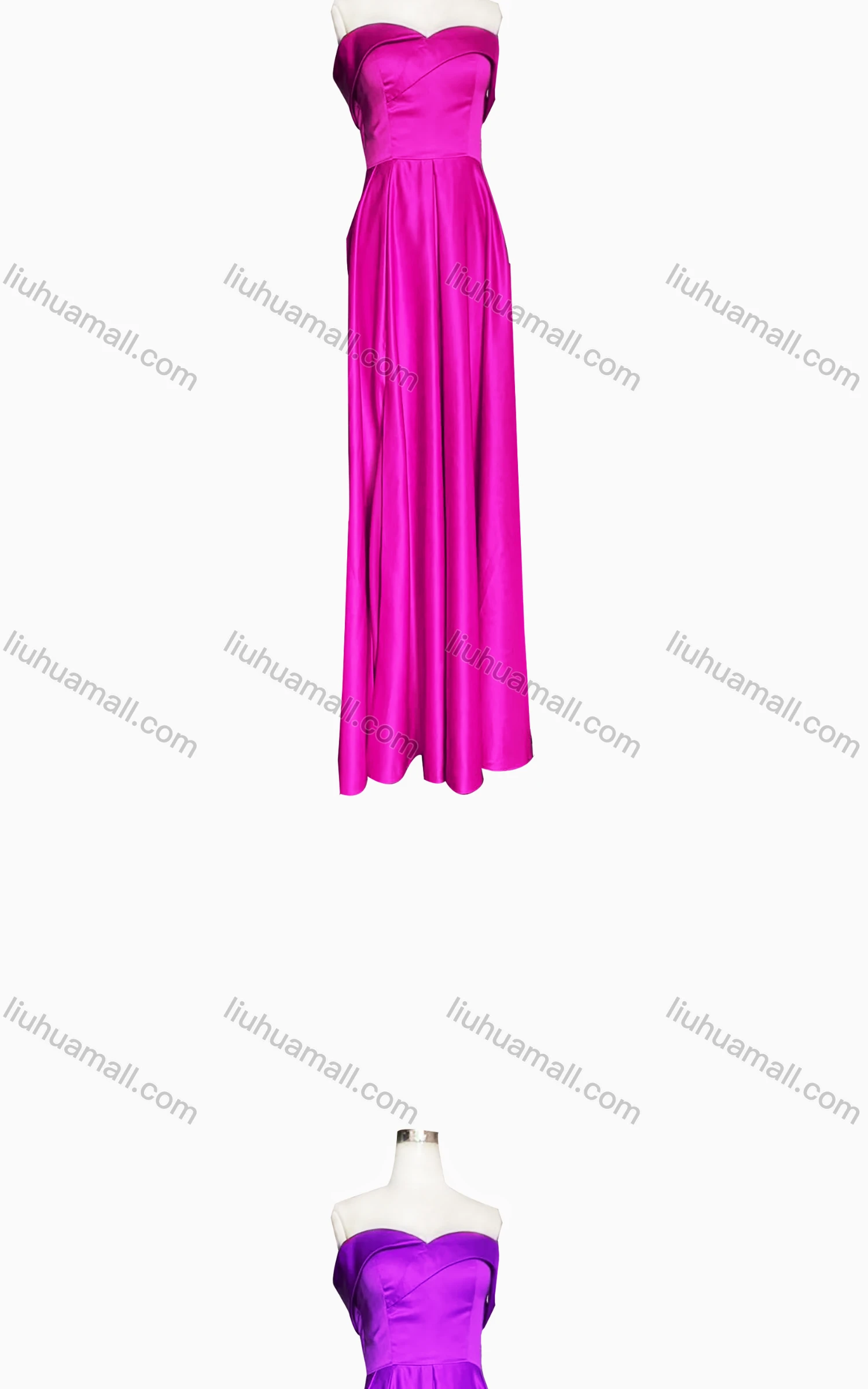 Wholesale Women's Elegant Plain Off Shoulder Cap Sleeve Maxi Evening Dress - Liuhuamall