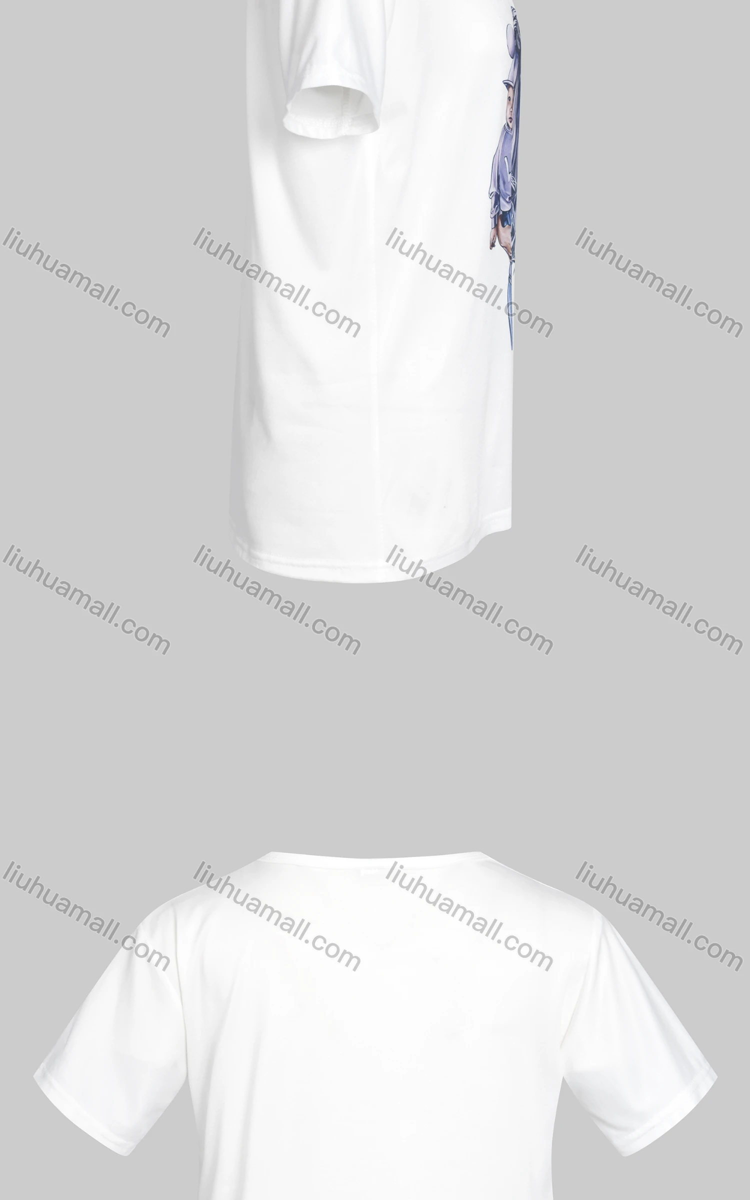 Wholesale Women's Basic Crew Neck Short Sleeve Figure Print T-shirt - Liuhuamall