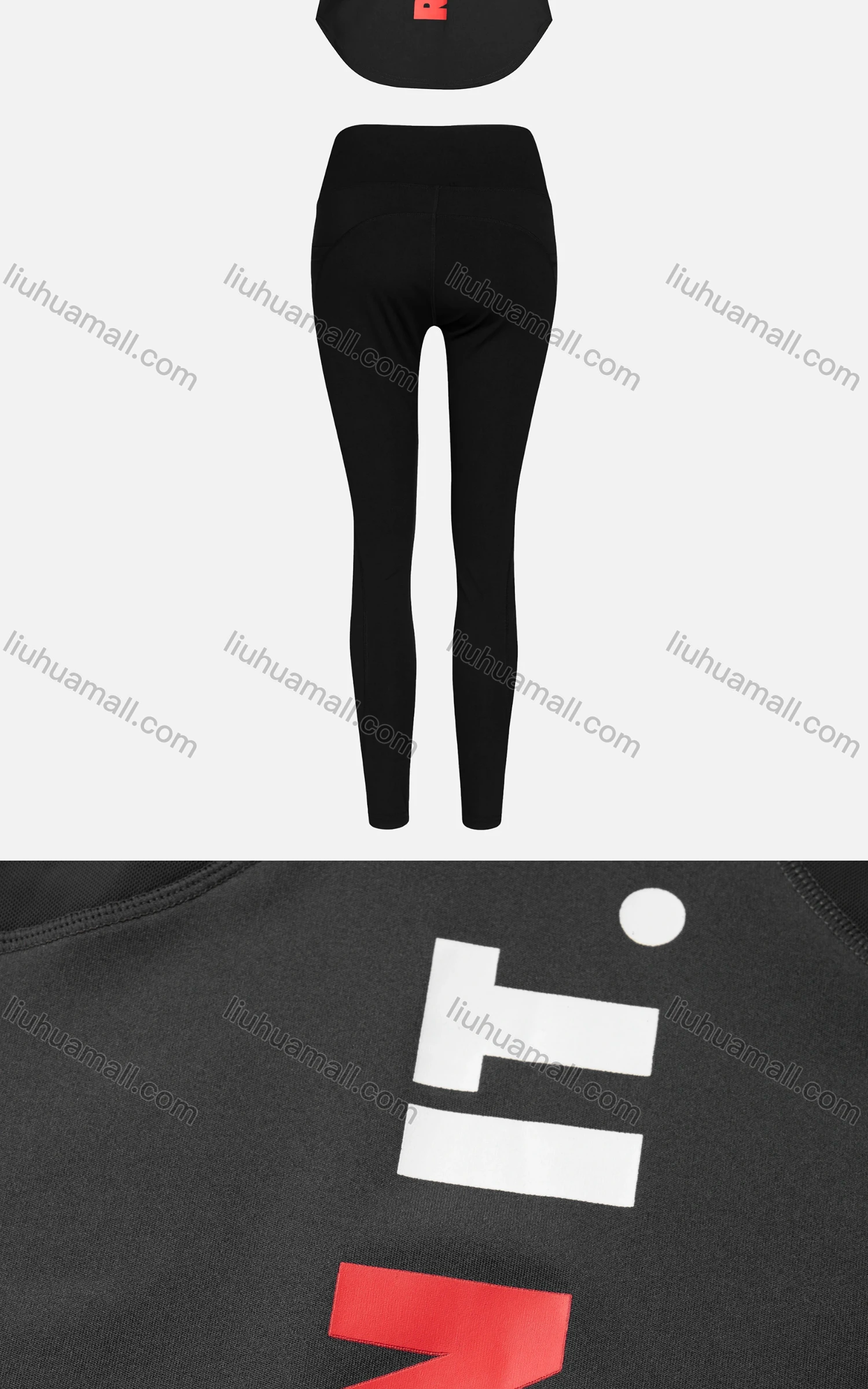 Wholesale Women's Sporty Breathable Mesh Quick Dry Letter Tank Top & Seamless Leggings 2 Piece Yoga Workout Outfits 1009#&1017# - Liuhuamall