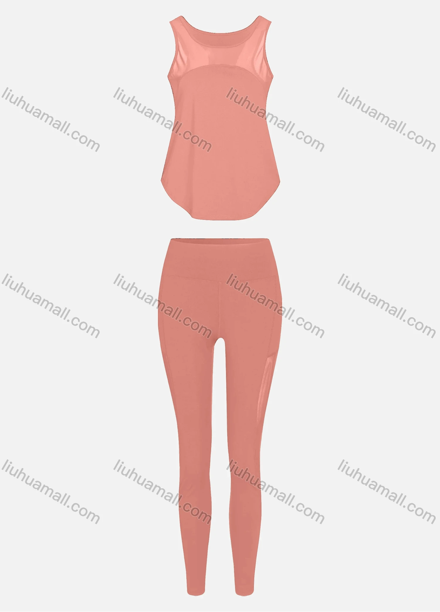 Wholesale Women's Sporty Breathable Mesh Quick Dry Letter Tank Top & Seamless Leggings 2 Piece Yoga Workout Outfits 1009#&1017# - Liuhuamall