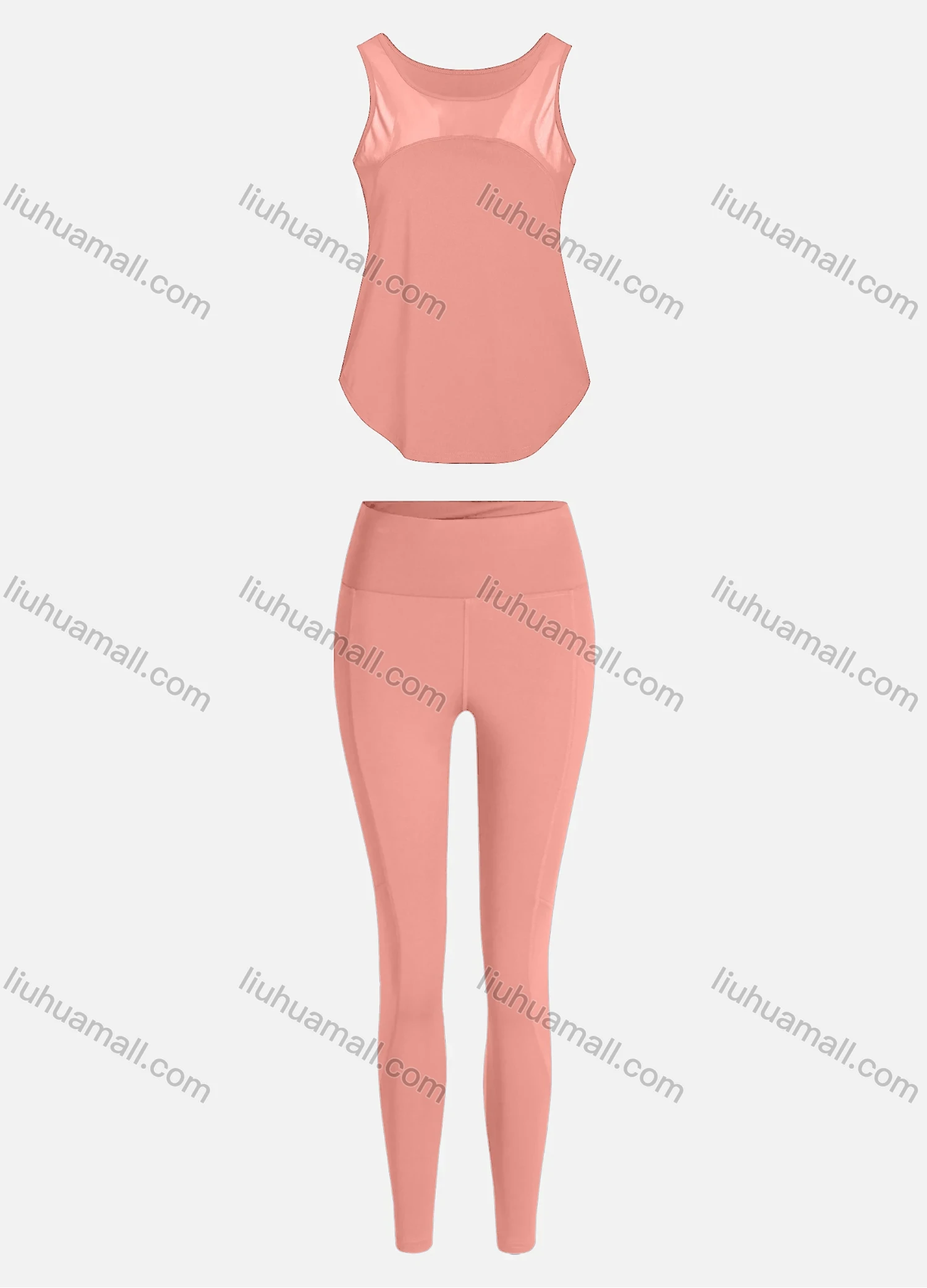 Wholesale Women's Sporty Breathable Mesh Quick Dry Letter Tank Top & Seamless Leggings 2 Piece Yoga Workout Outfits 1008#&1017# - Liuhuamall