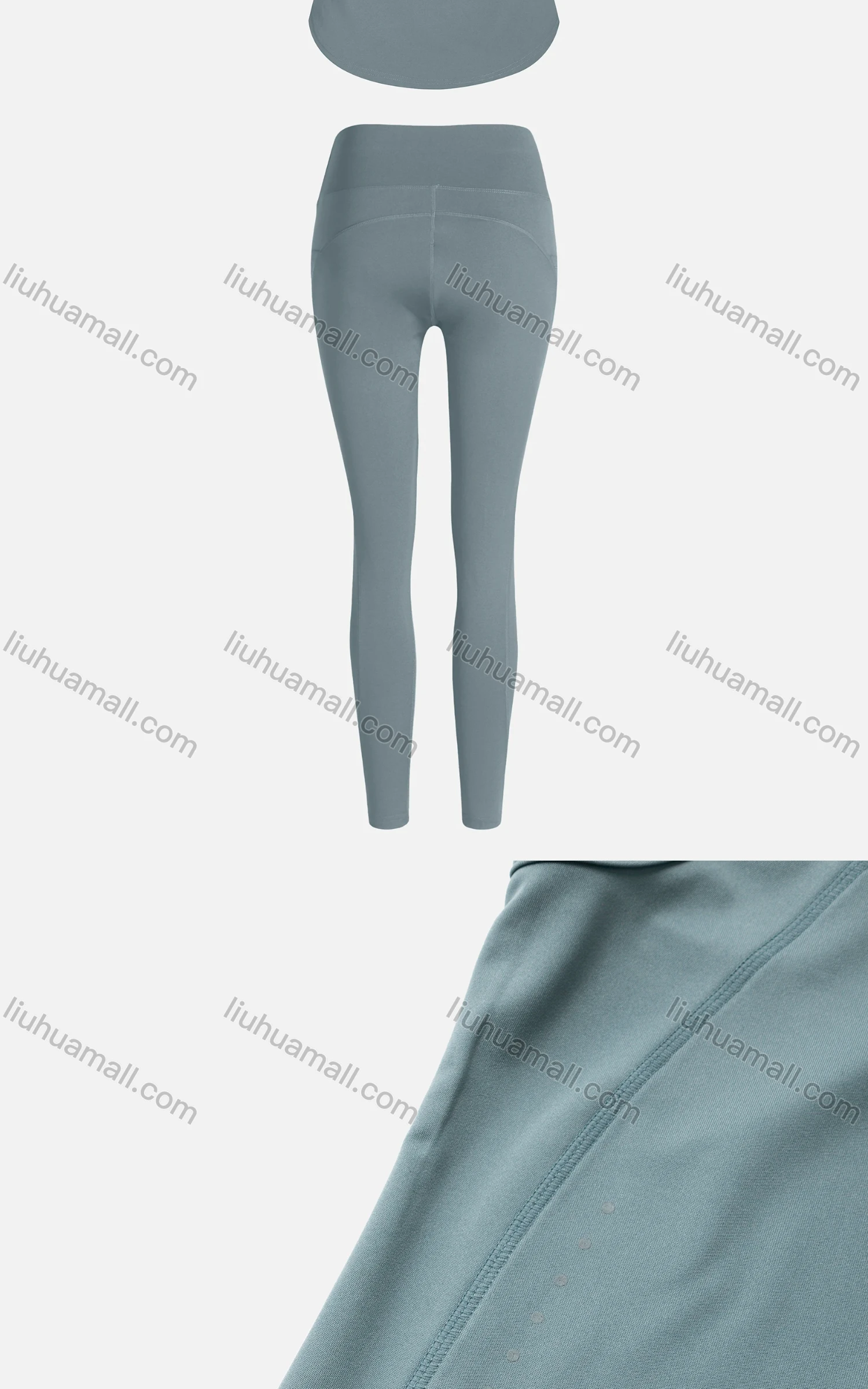 Wholesale Women's Sporty Breathable Mesh Quick Dry Plain Tank Top & Seamless Leggings 2 Piece Yoga Workout Outfits 1008#&1016# - Liuhuamall