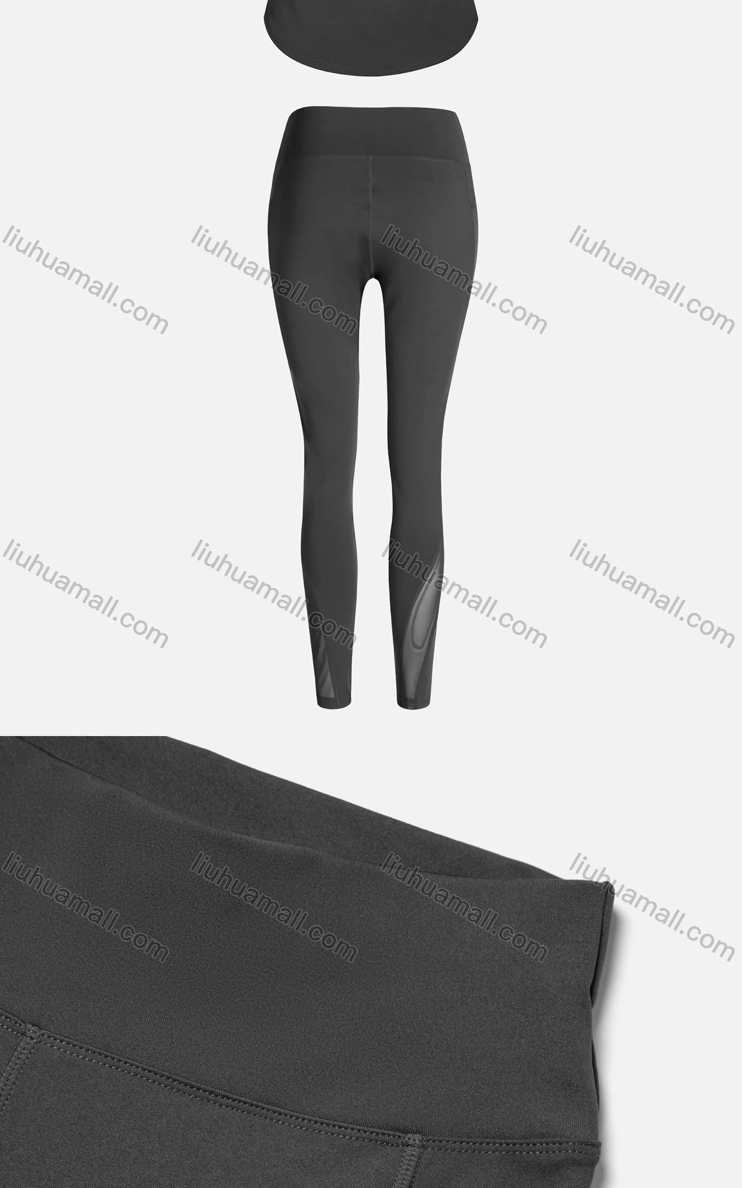 Wholesale Women's Sporty Breathable Mesh Quick Dry Plain Tank Top & Seamless Leggings 2 Piece Yoga Workout Outfits 1006#&1016# - Liuhuamall