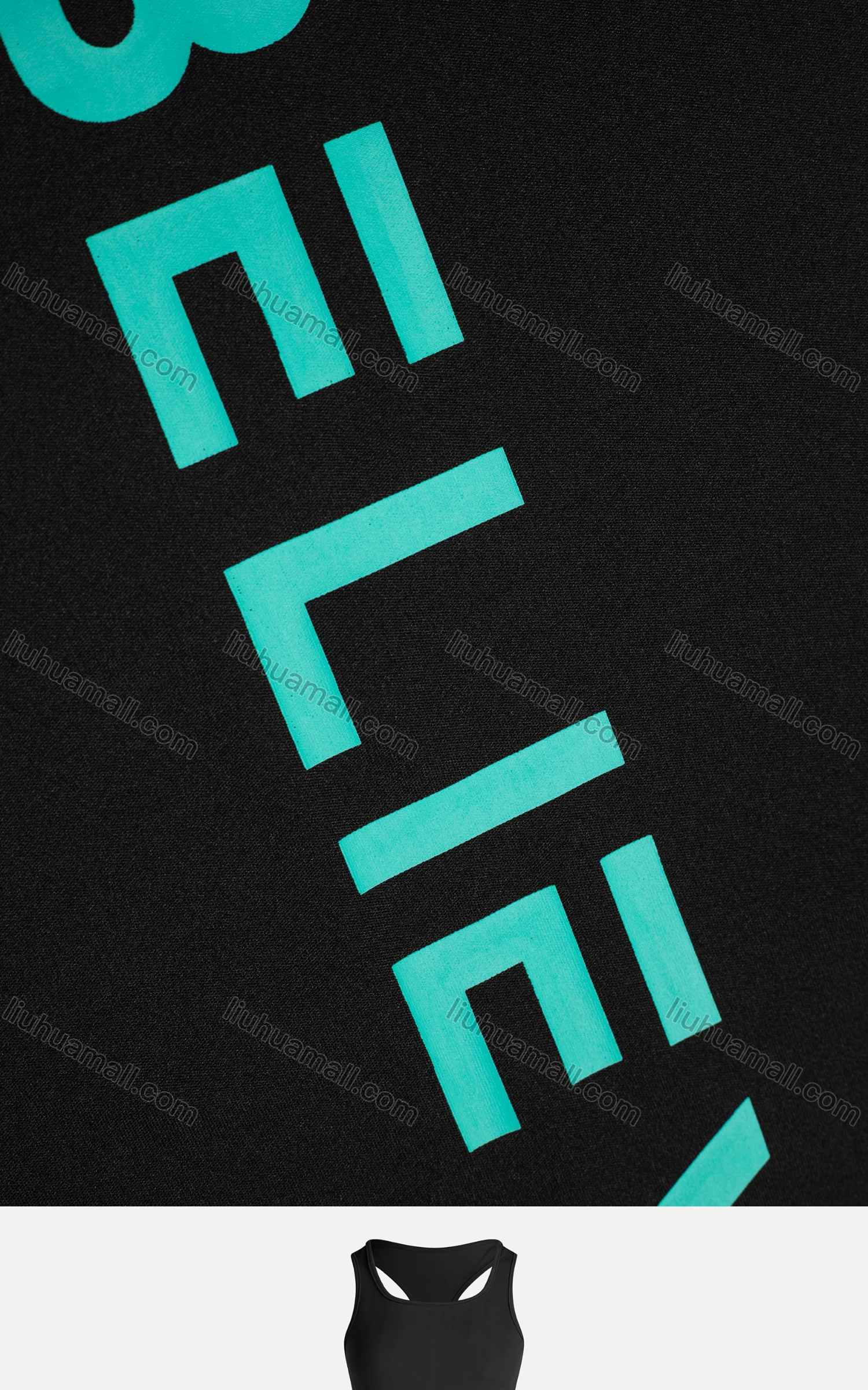 Wholesale Women's Sporty Breathable Quick Dry Letter Tank Top & High Waist Leggings 2 Piece Yoga Workout Outfits 1009#&1010# - Liuhuamall