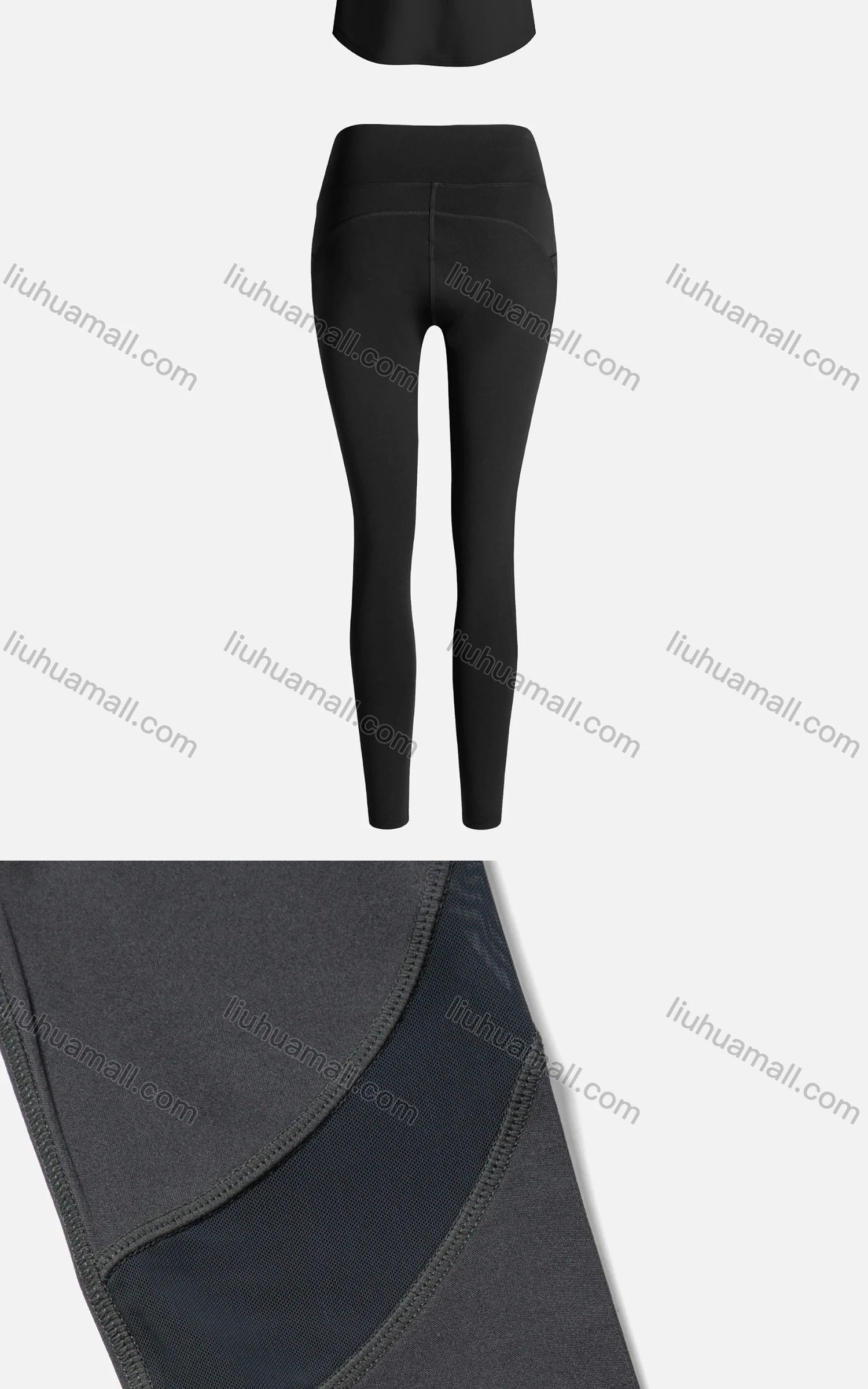 Wholesale Women's Sporty Breathable Quick Dry Letter Tank Top & High Waist Leggings 2 Piece Yoga Workout Outfits 1007#&1011# - Liuhuamall