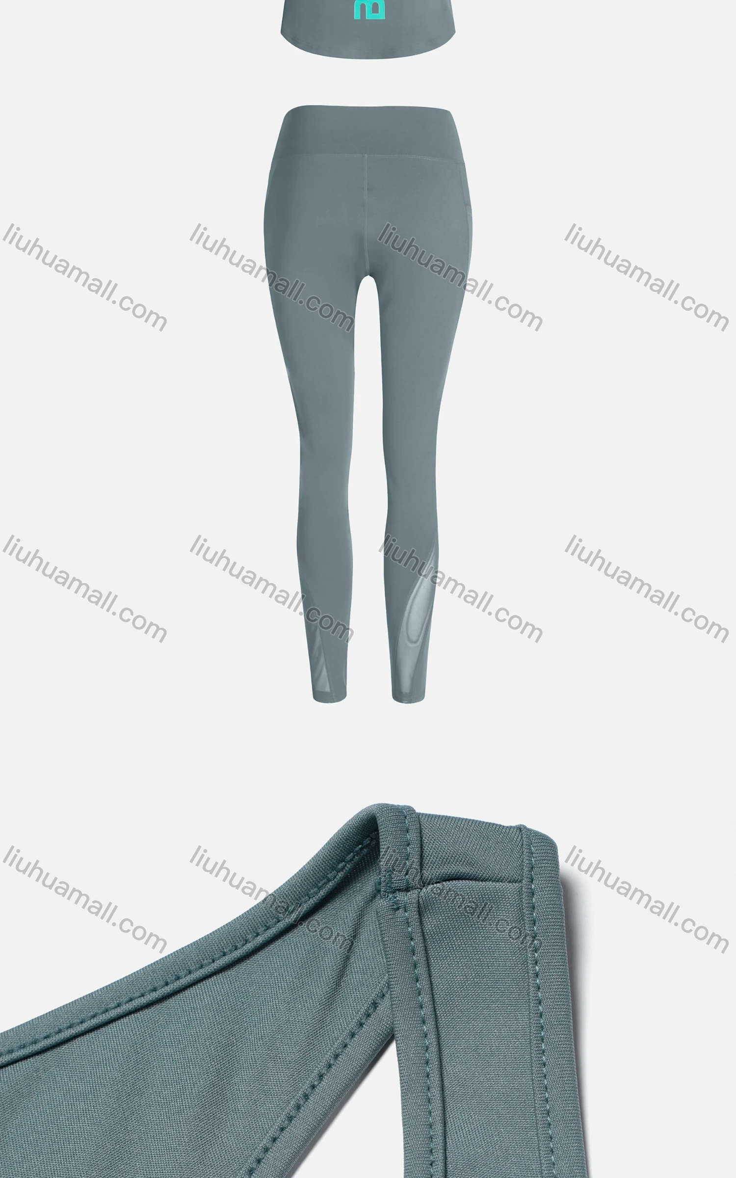 Wholesale Women's Sporty Breathable Quick Dry Letter Tank Top & High Waist Leggings 2 Piece Yoga Workout Outfits 1006#&1010# - Liuhuamall