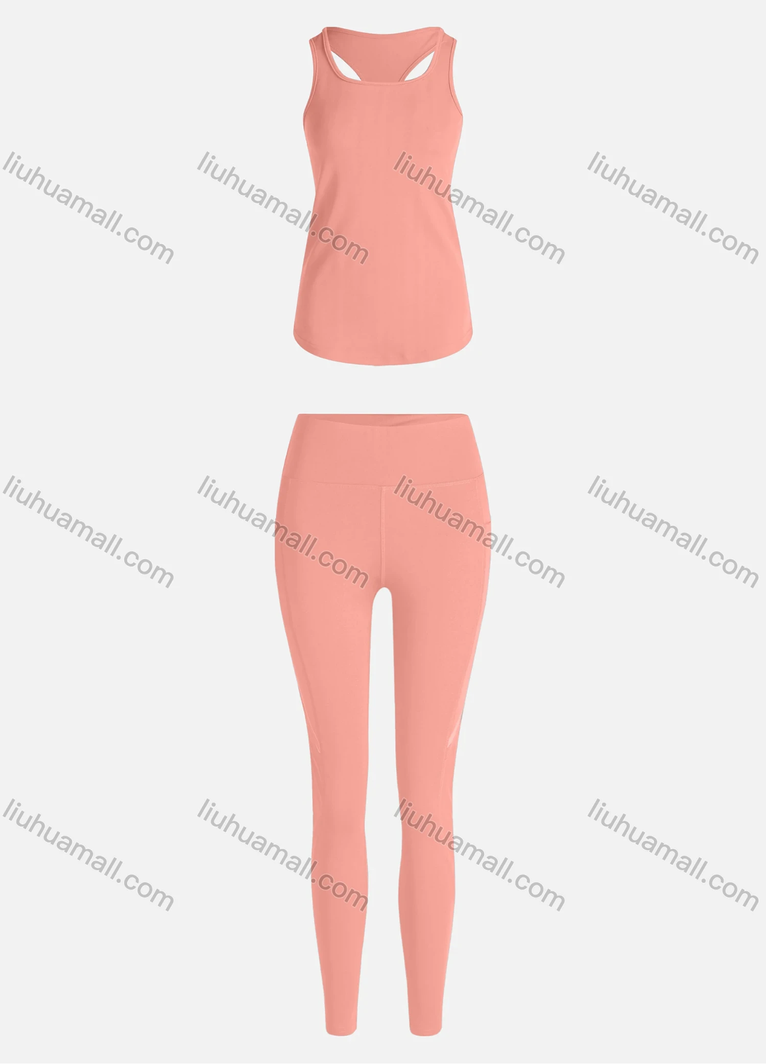 Wholesale Women's Sporty Breathable Quick Dry Letter Tank Top & High Waist Leggings 2 Piece Yoga Workout Outfits 1006#&1010# - Liuhuamall