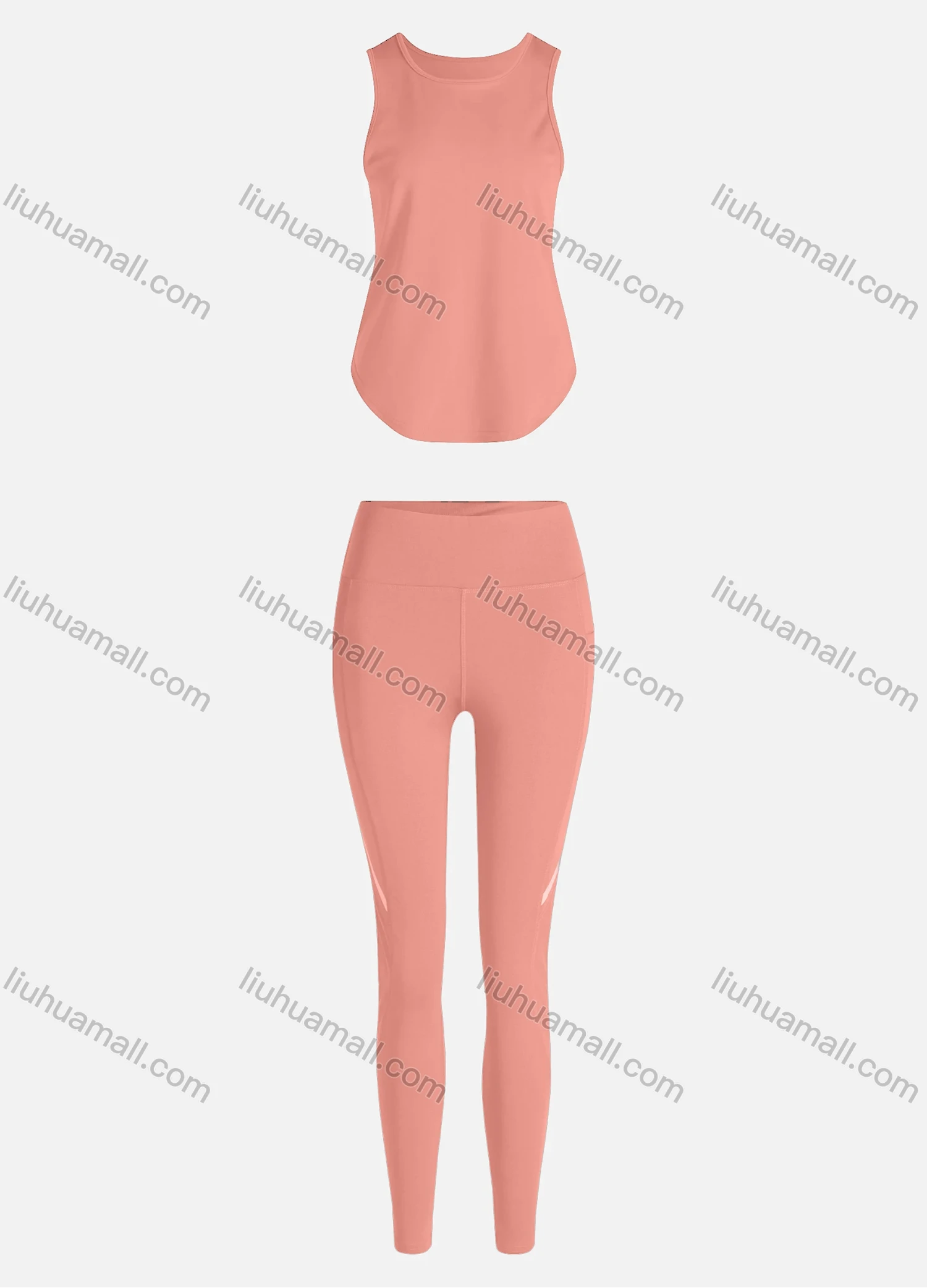 Wholesale Women's Sporty Breathable Quick Dry Geometric Tank Top & High Waist Leggings 2 Piece Yoga Workout Outfits 1006#&1012# - Liuhuamall