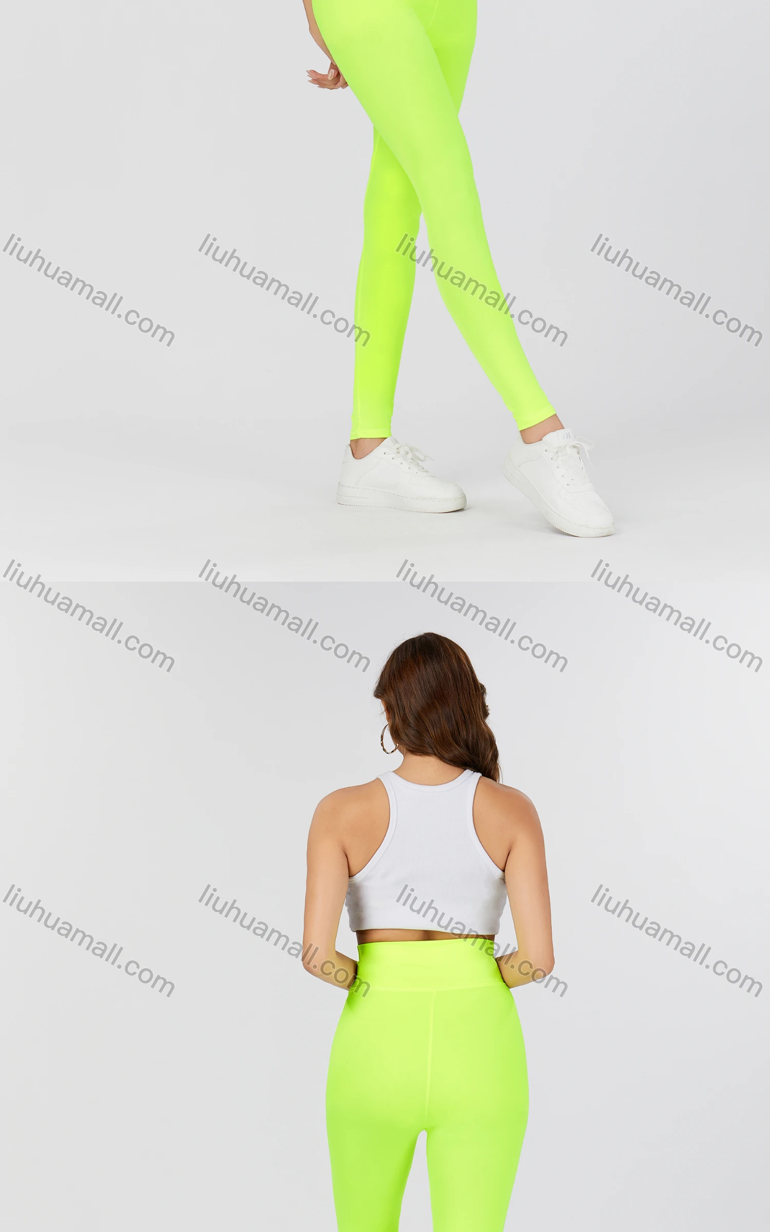 Wholesale Women's Sporty Plain High Waist Breathable Leggings 636# - Liuhuamall