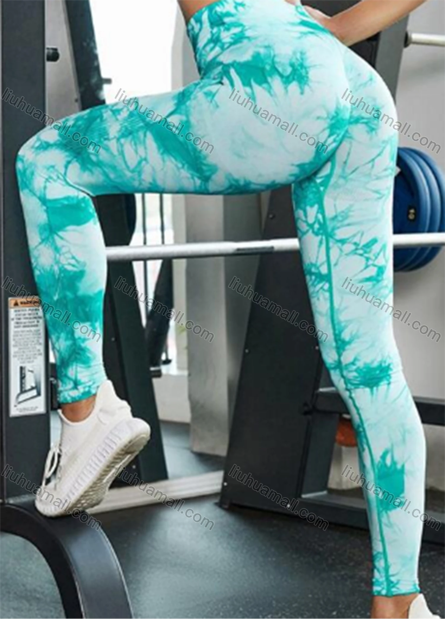 Wholesale Women's Athletic Tie Dye Ribbed High Waist Stretchy Butt Lifting Yoga Pants GP-5700# - Liuhuamall