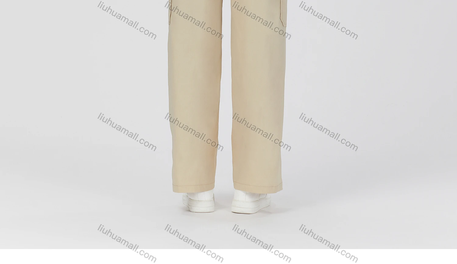 Wholesale Women's Casual Plain Button Closure Multiple Pockets Cargo Pants MT339# - Liuhuamall