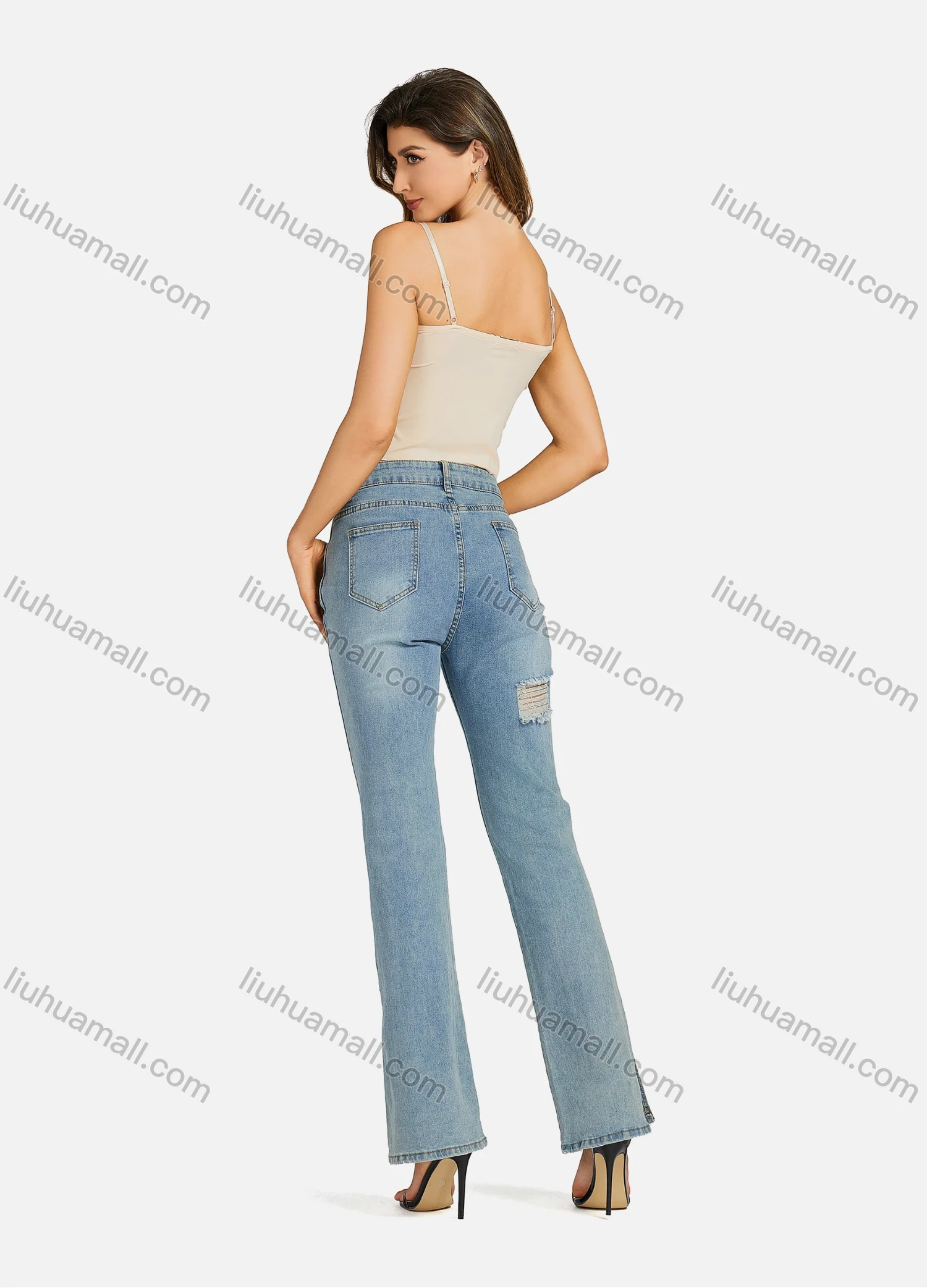 Wholesale Women's Casual Spaghetti Strap Plain Pullover Sleeveless Crop Top 7169# - Liuhuamall