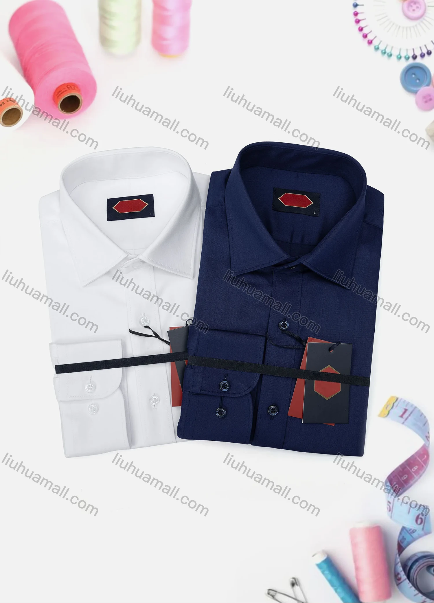 Wholesale Men's Casual Plain Long Sleeve Collared Button Down Shirt 0167-2# - Liuhuamall