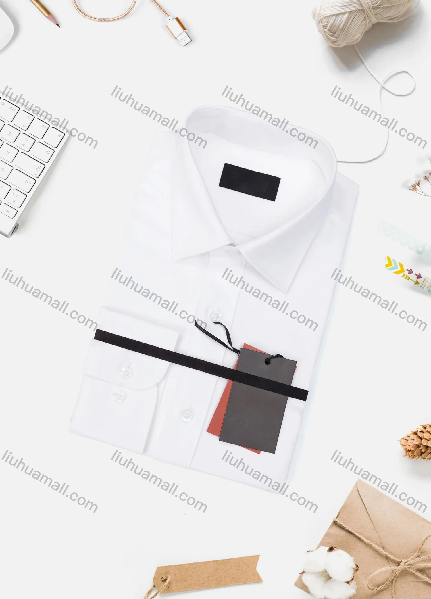 Wholesale Men's Casual Plain Long Sleeve Collared Button Down Shirt 0348-2# - Liuhuamall