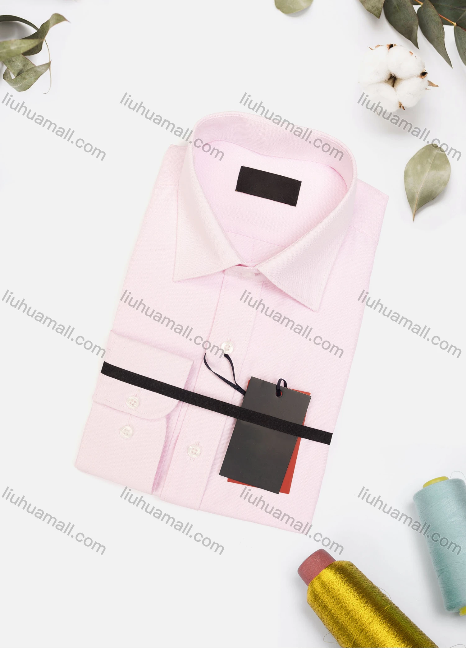 Wholesale Men's Casual Plain Long Sleeve Collared Button Down Shirt 591-6# - Liuhuamall