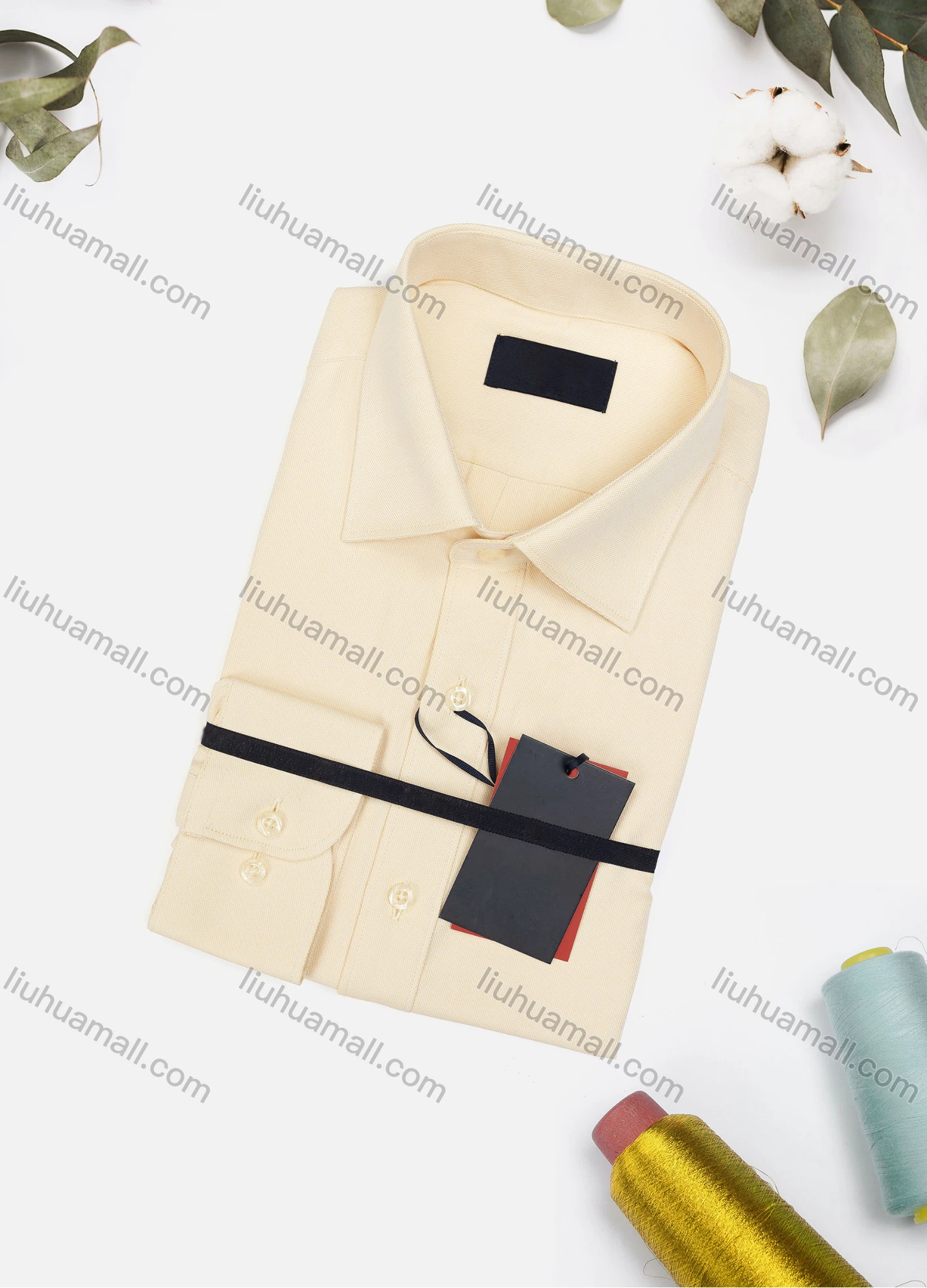 Wholesale Men's Casual Plain Long Sleeve Collared Button Down Shirt 591-6# - Liuhuamall