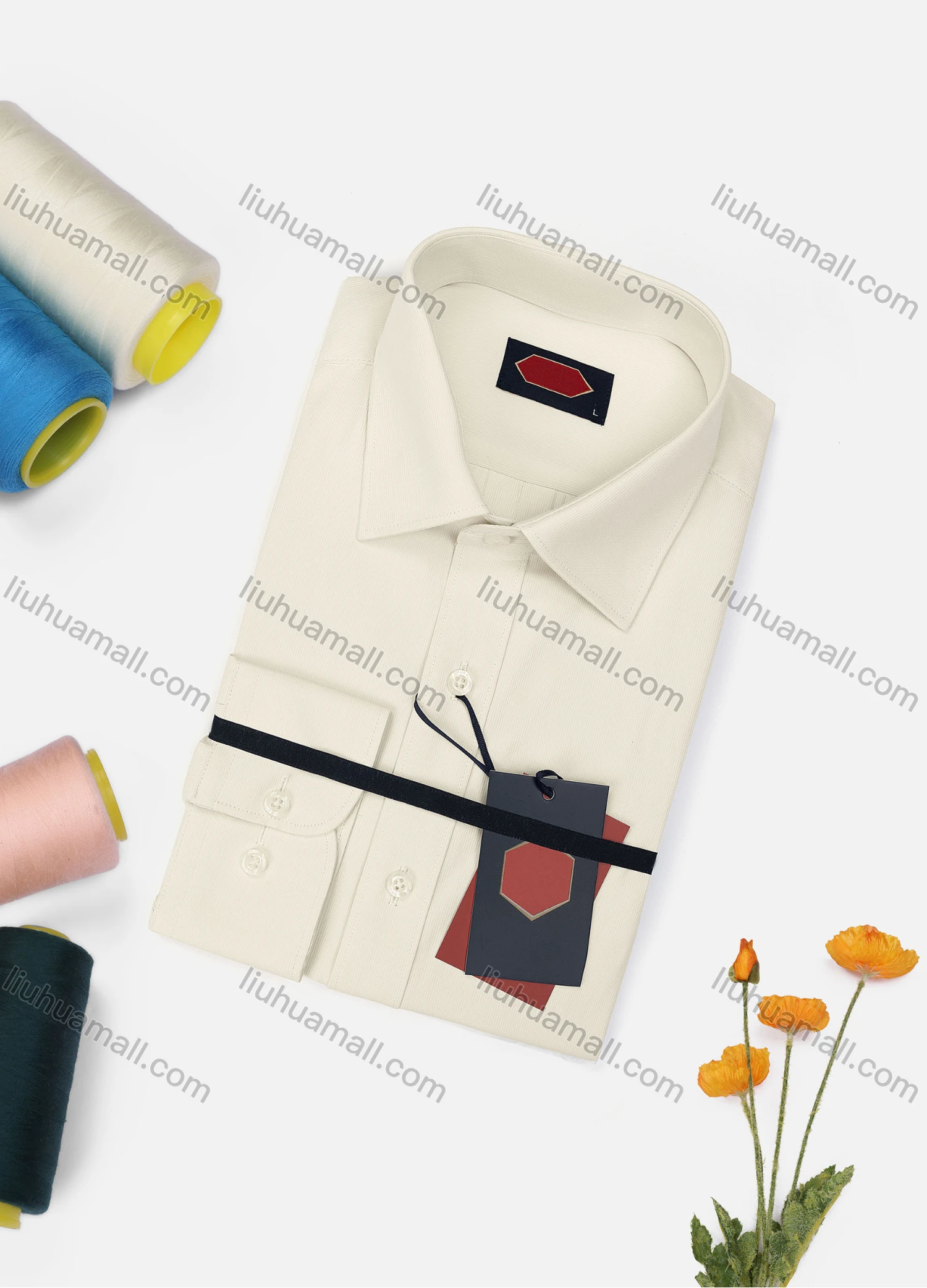 Wholesale Men's Casual Plain Long Sleeve Collared Button Down Shirt 646-5# - Liuhuamall