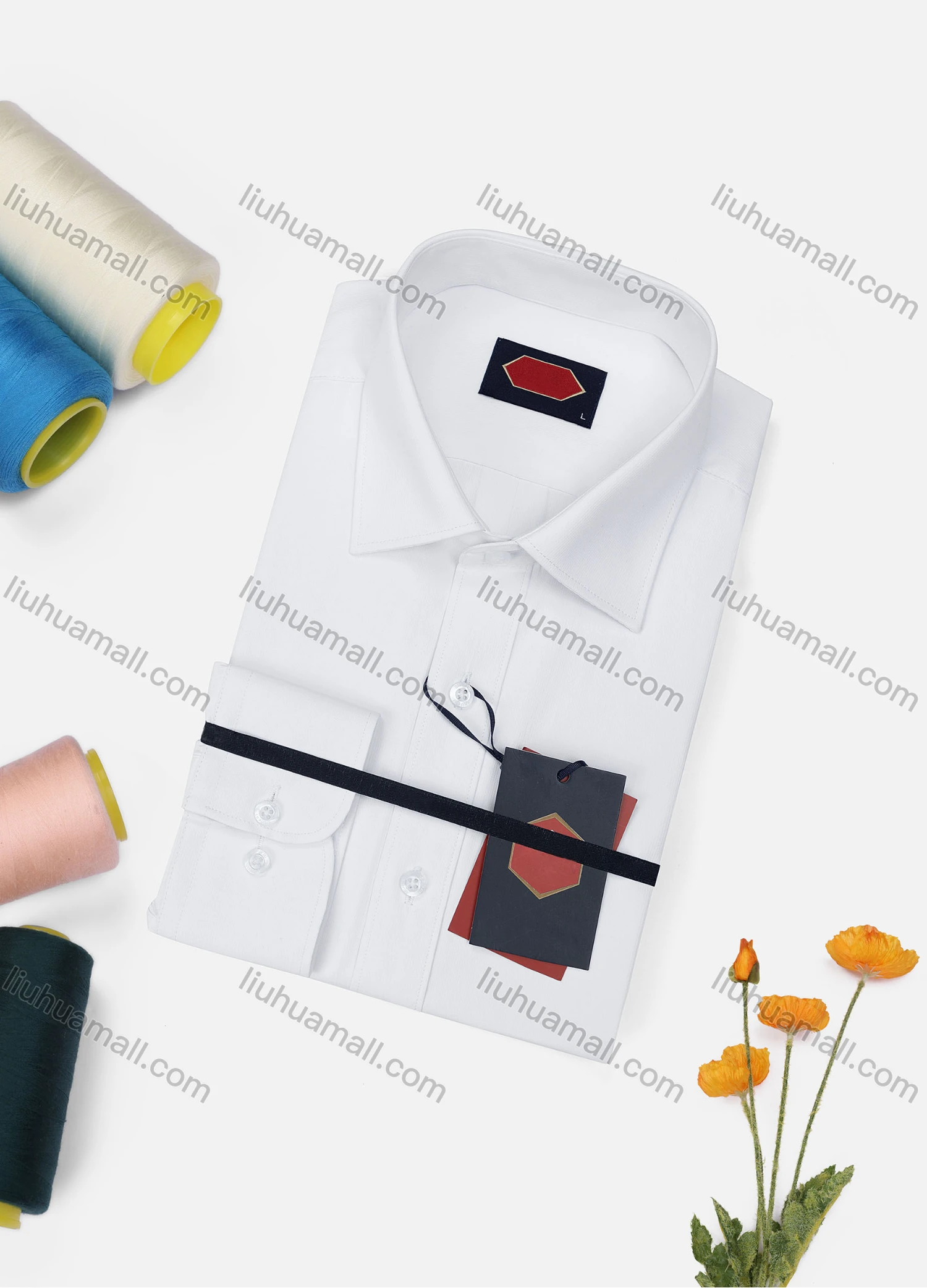 Wholesale Men's Casual Plain Long Sleeve Collared Button Down Shirt 646-5# - Liuhuamall