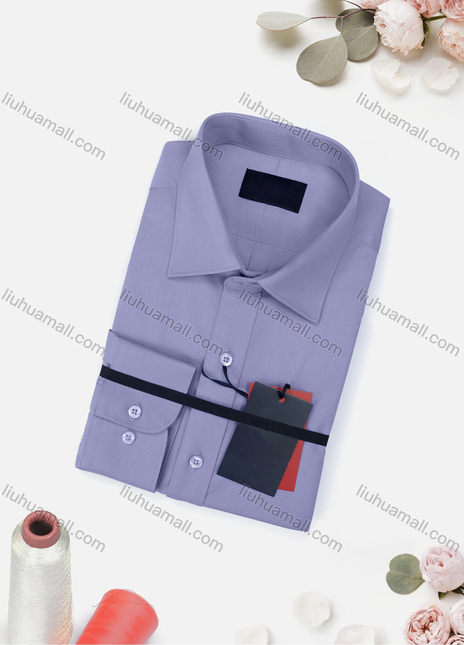 Wholesale Men's Casual Plain Long Sleeve Collared Button Down Shirt 0663-2# - Liuhuamall