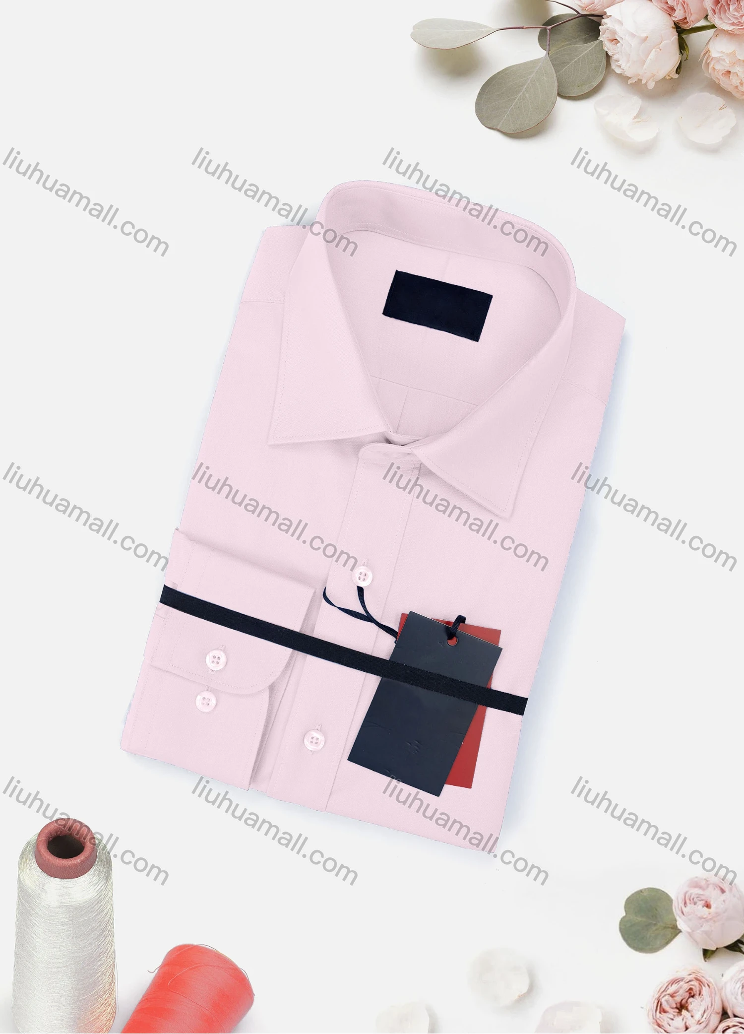 Wholesale Men's Casual Plain Long Sleeve Collared Button Down Shirt 0663-2# - Liuhuamall
