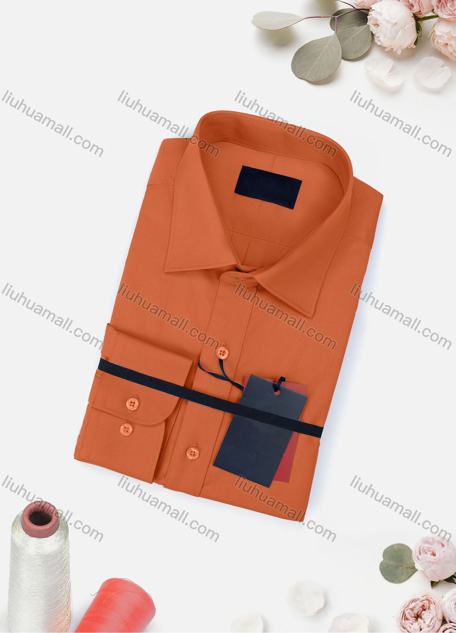 Wholesale Men's Casual Plain Long Sleeve Collared Button Down Shirt 0663-2# - Liuhuamall