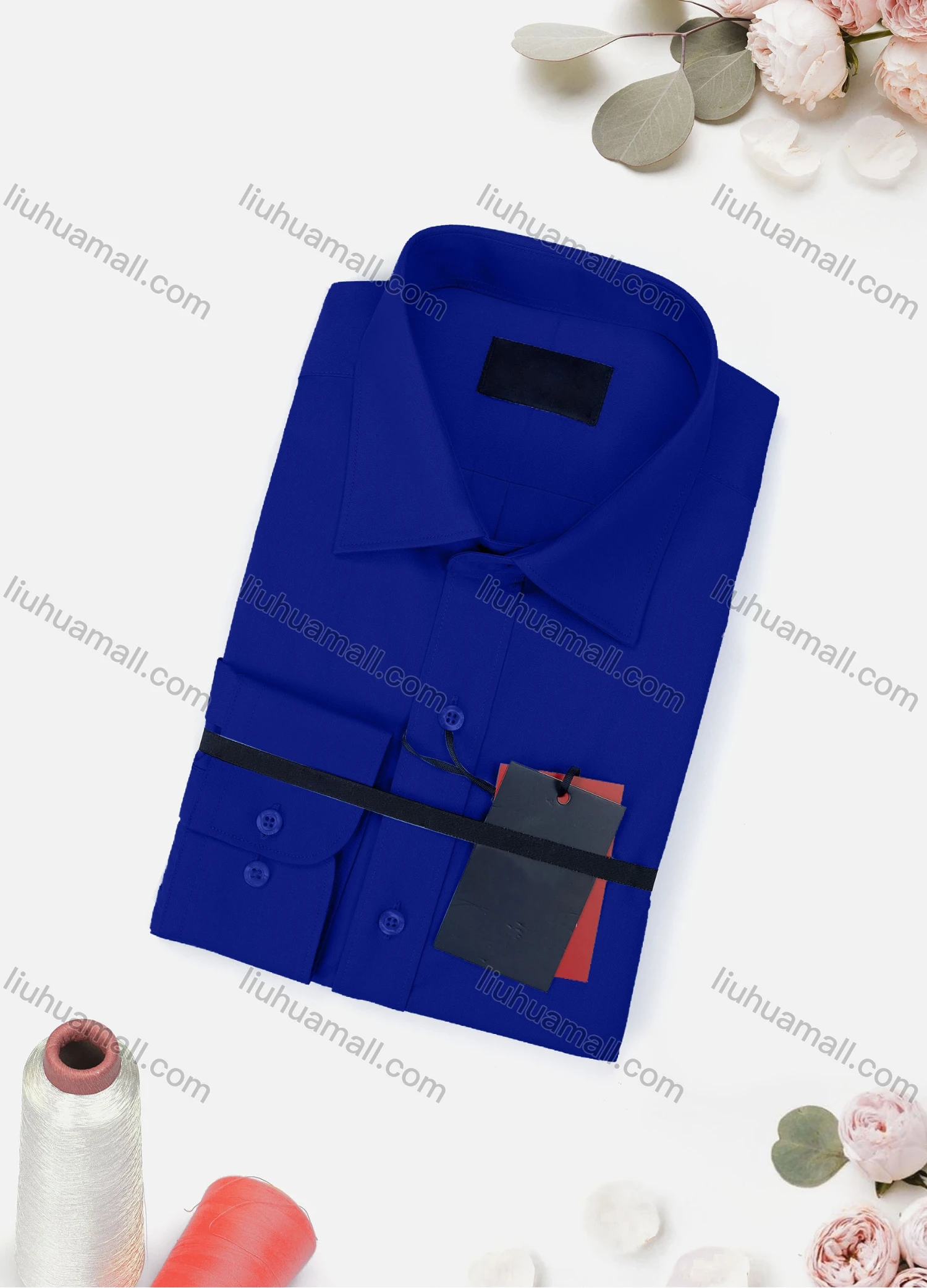 Wholesale Men's Casual Plain Long Sleeve Collared Button Down Shirt 0663-2# - Liuhuamall