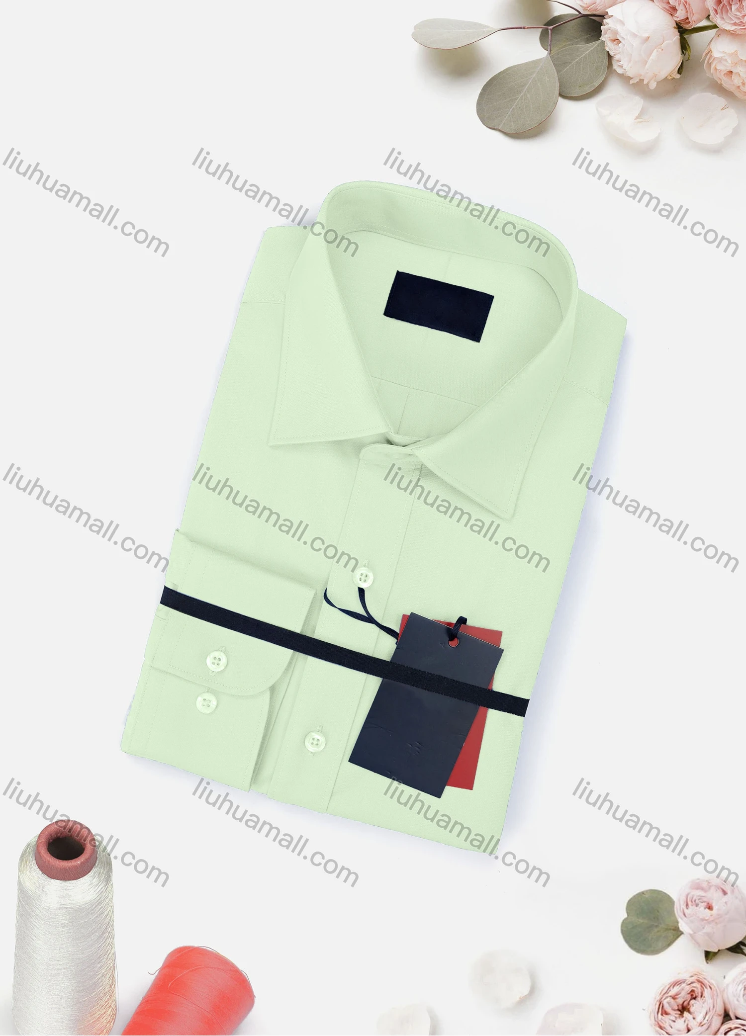 Wholesale Men's Casual Plain Long Sleeve Collared Button Down Shirt 0663-2# - Liuhuamall