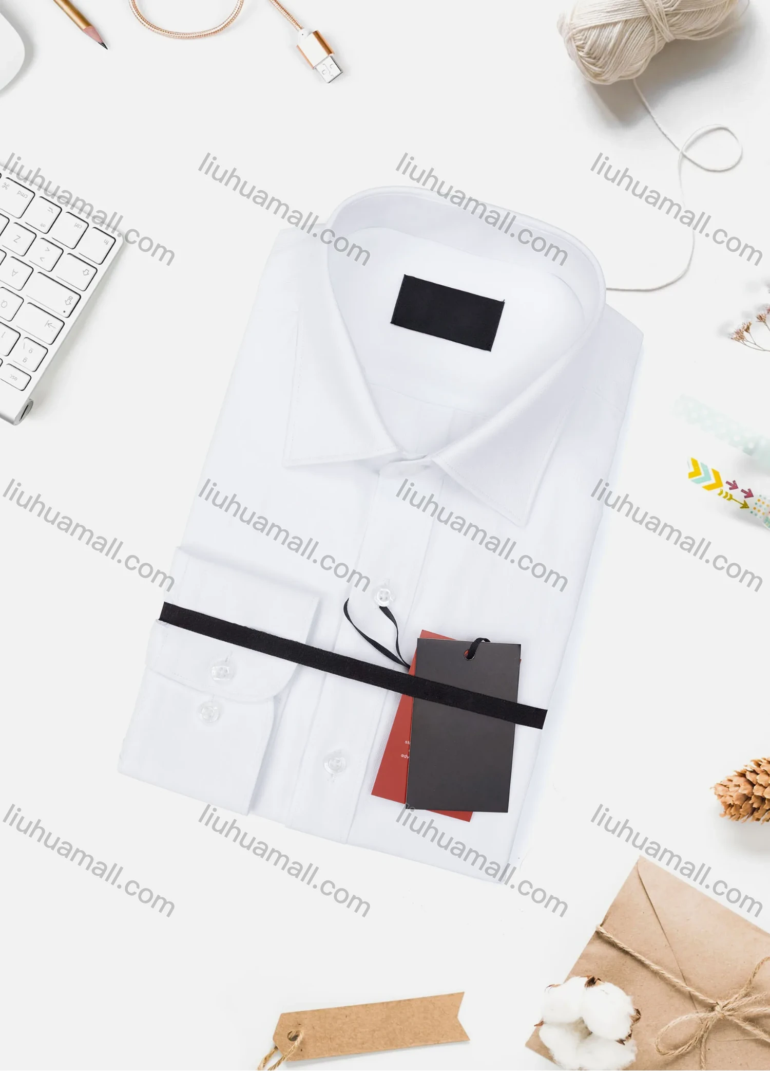 Wholesale Men's Casual Plain Long Sleeve Collared Button Down Shirt 733-4# - Liuhuamall