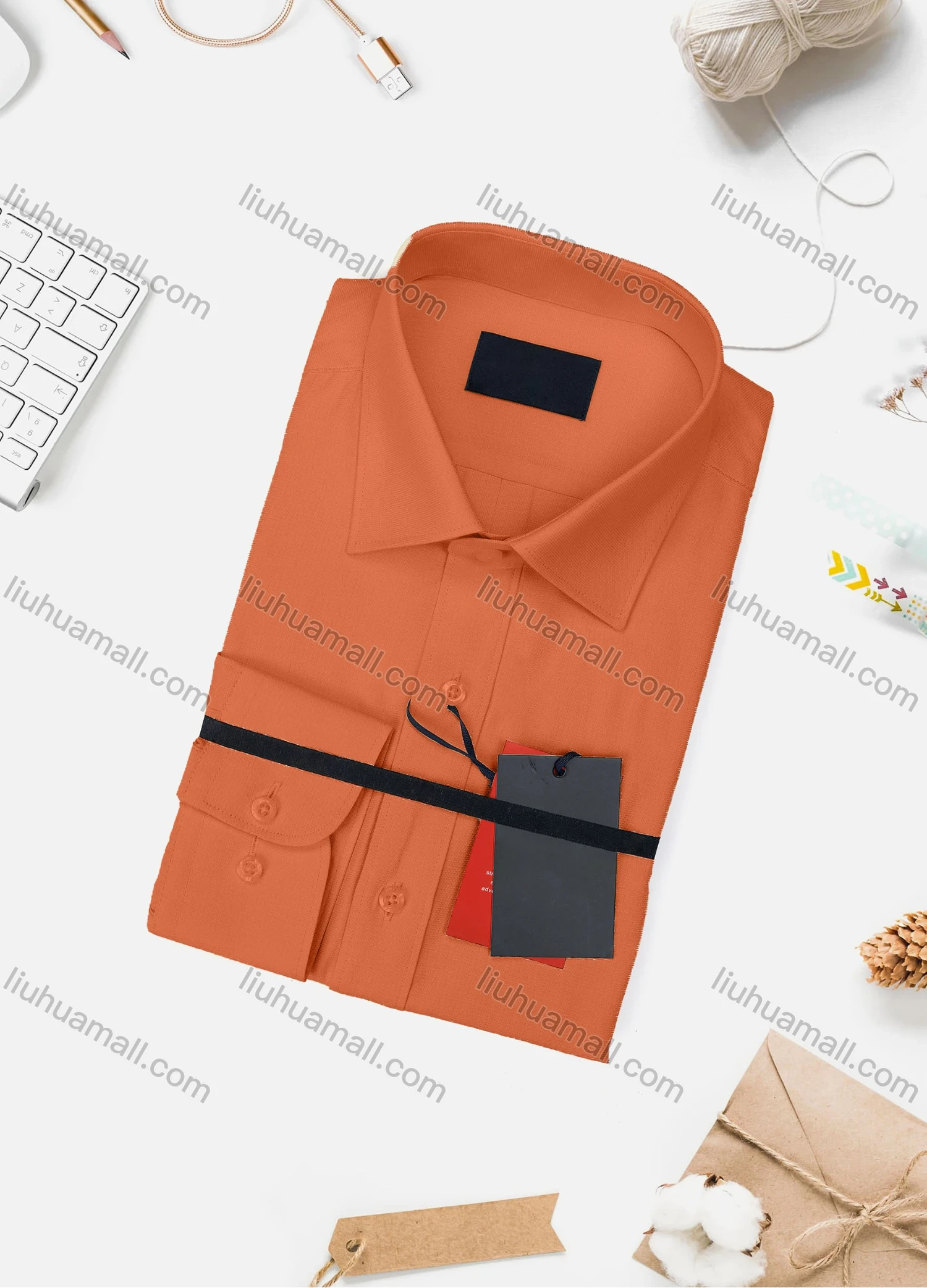 Wholesale Men's Casual Plain Long Sleeve Collared Button Down Shirt 734-4# - Liuhuamall