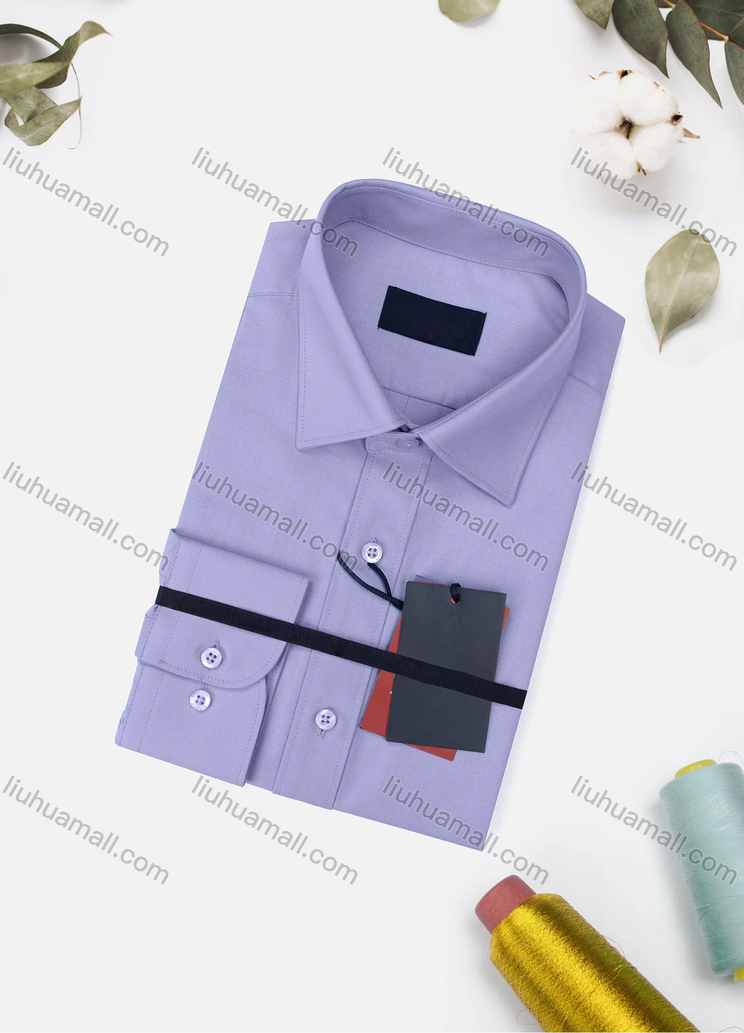 Wholesale Men's Casual Plain Long Sleeve Collared Button Down Shirt 815# - Liuhuamall