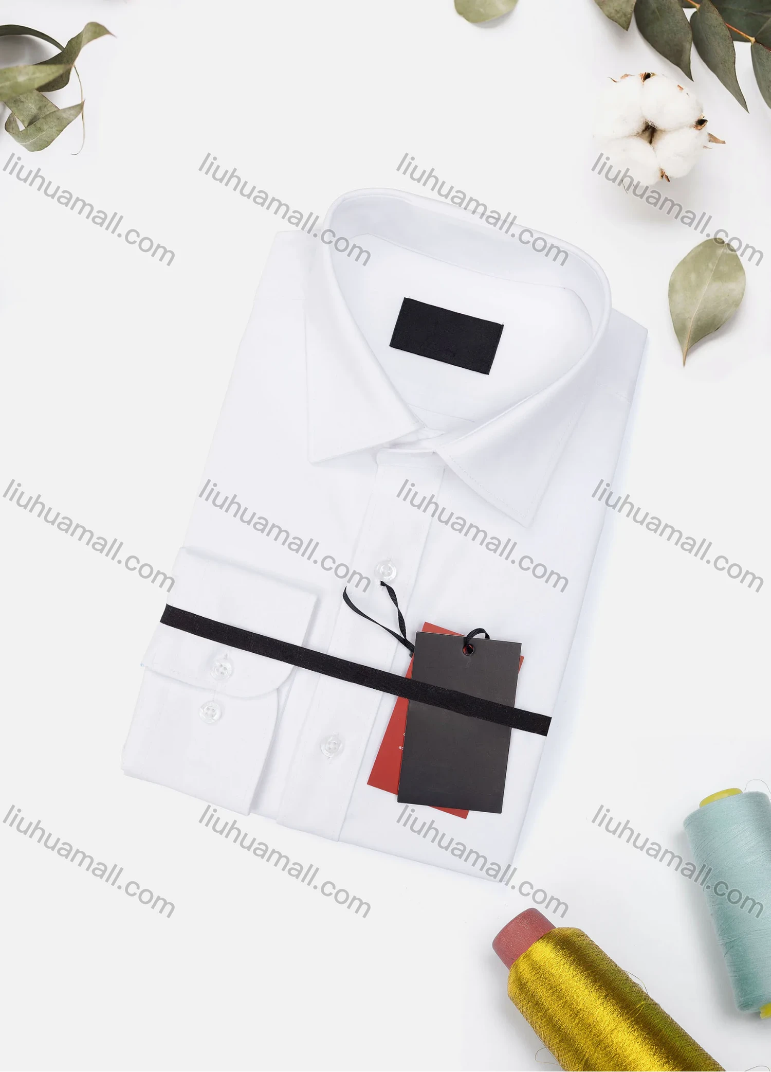 Wholesale Men's Casual Plain Long Sleeve Collared Button Down Shirt 1906-4# - Liuhuamall