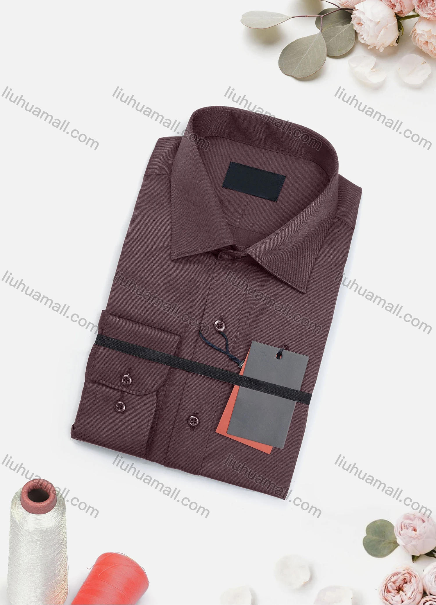 Wholesale Men's Casual Plain Long Sleeve Collared Button Down Shirt 2015-1# - Liuhuamall