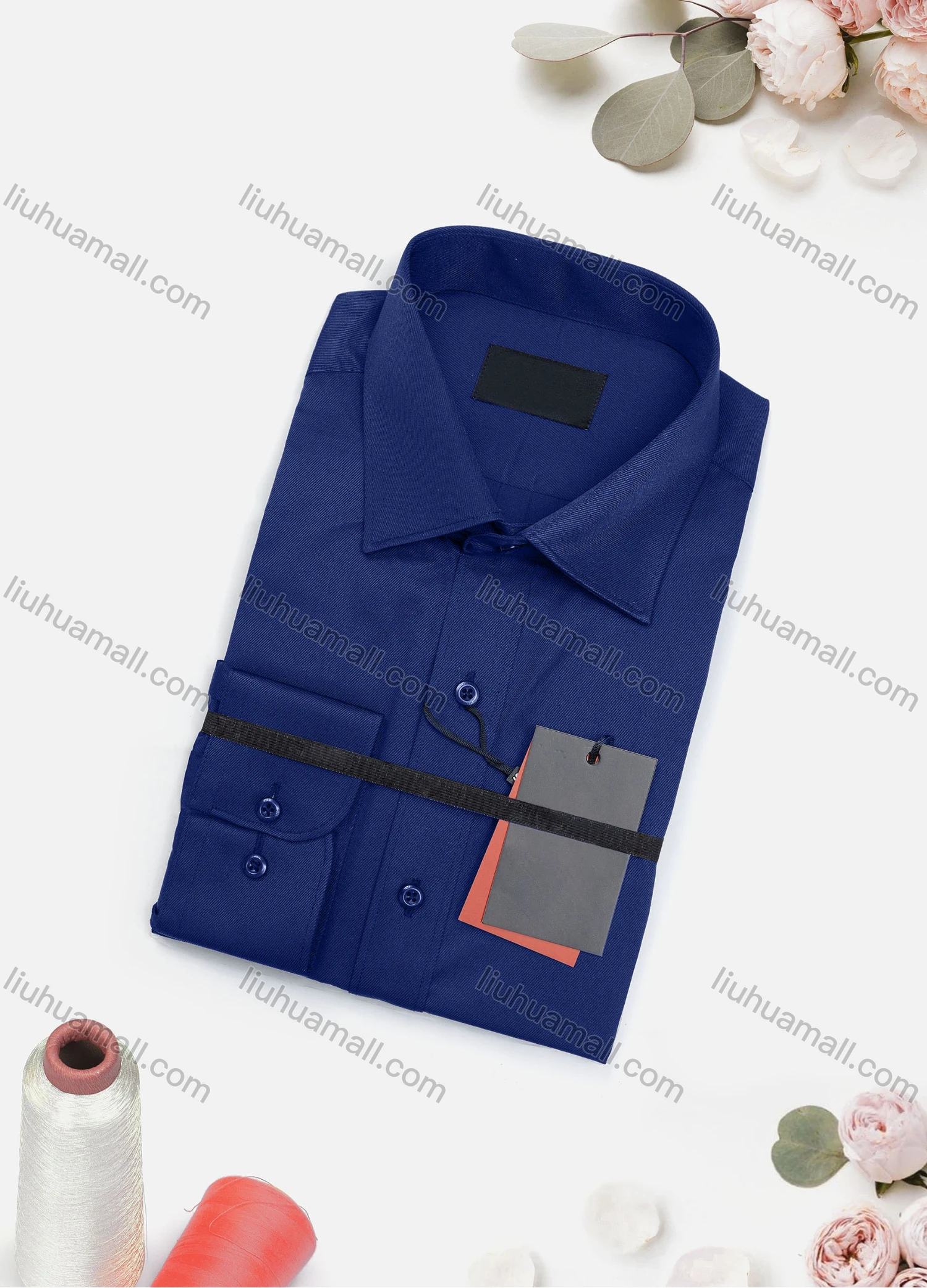 Wholesale Men's Casual Plain Long Sleeve Collared Button Down Shirt 2015-1# - Liuhuamall
