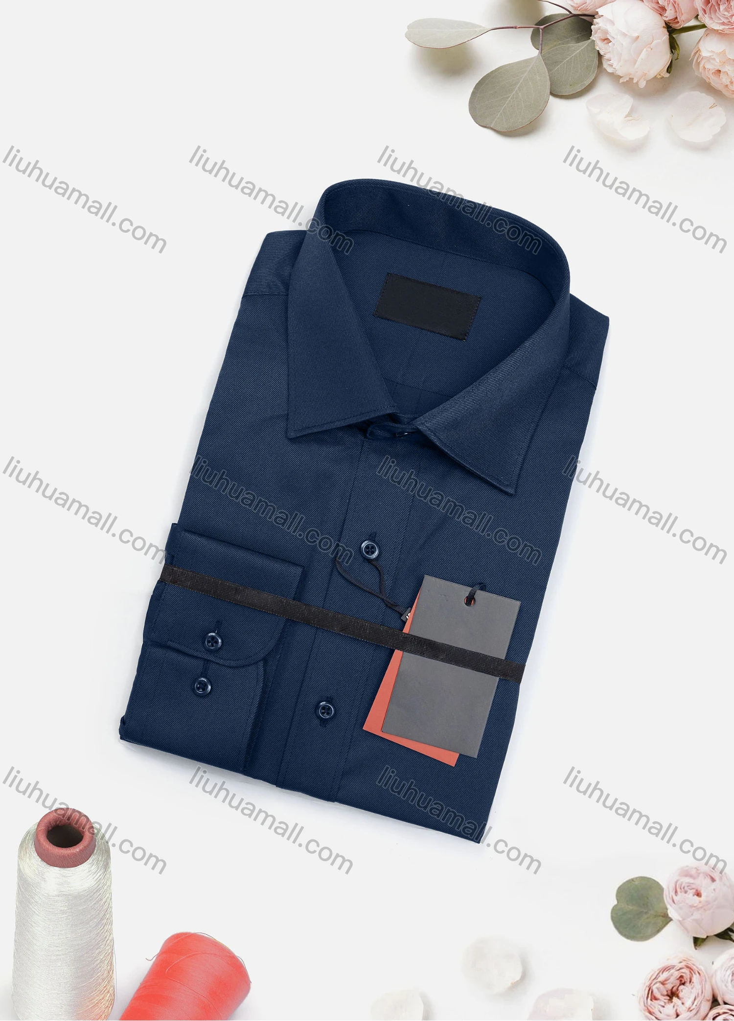 Wholesale Men's Casual Plain Long Sleeve Collared Button Down Shirt 2015-1# - Liuhuamall
