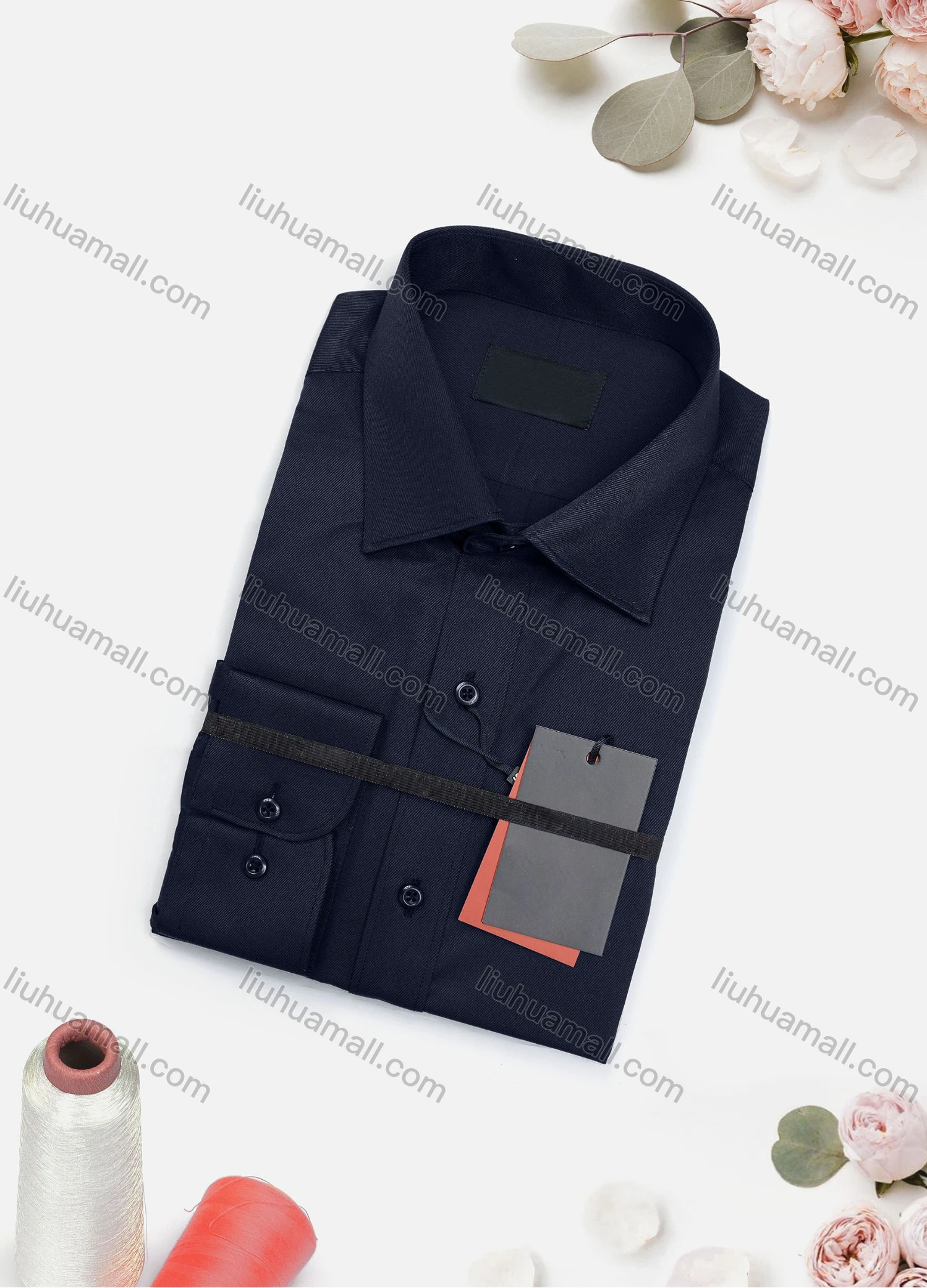 Wholesale Men's Casual Plain Long Sleeve Collared Button Down Shirt 2015-1# - Liuhuamall