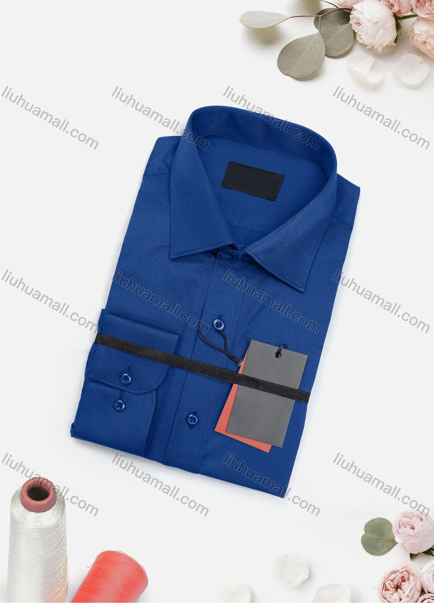 Wholesale Men's Casual Plain Long Sleeve Collared Button Down Shirt 2015-1# - Liuhuamall