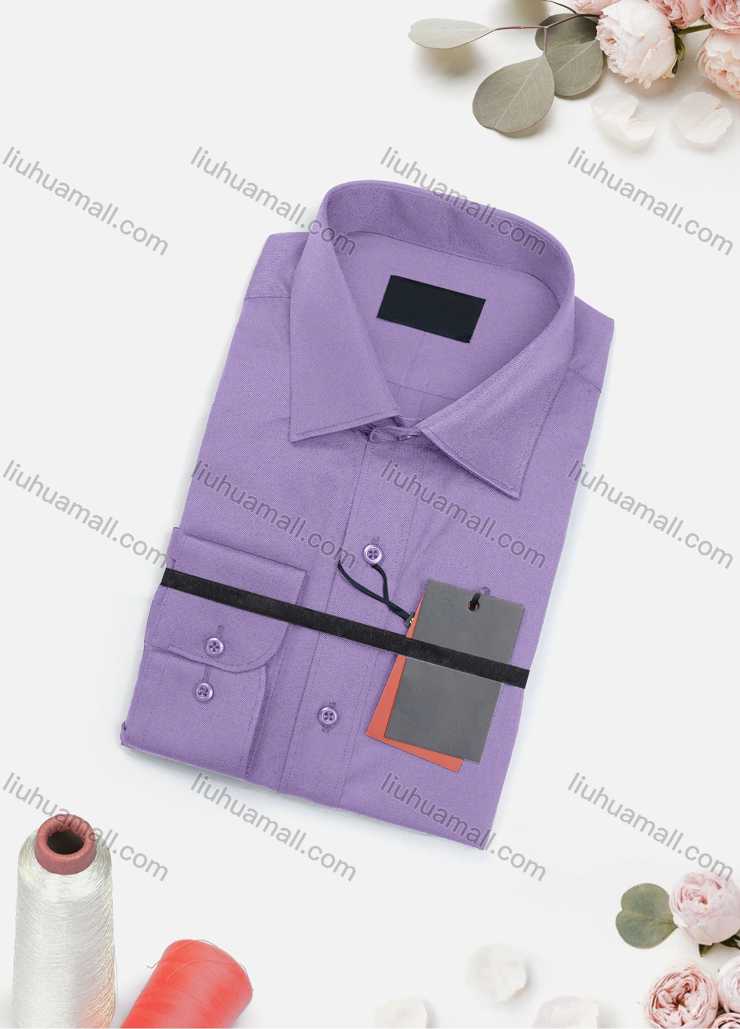 Wholesale Men's Casual Plain Long Sleeve Collared Button Down Shirt 2015-1# - Liuhuamall