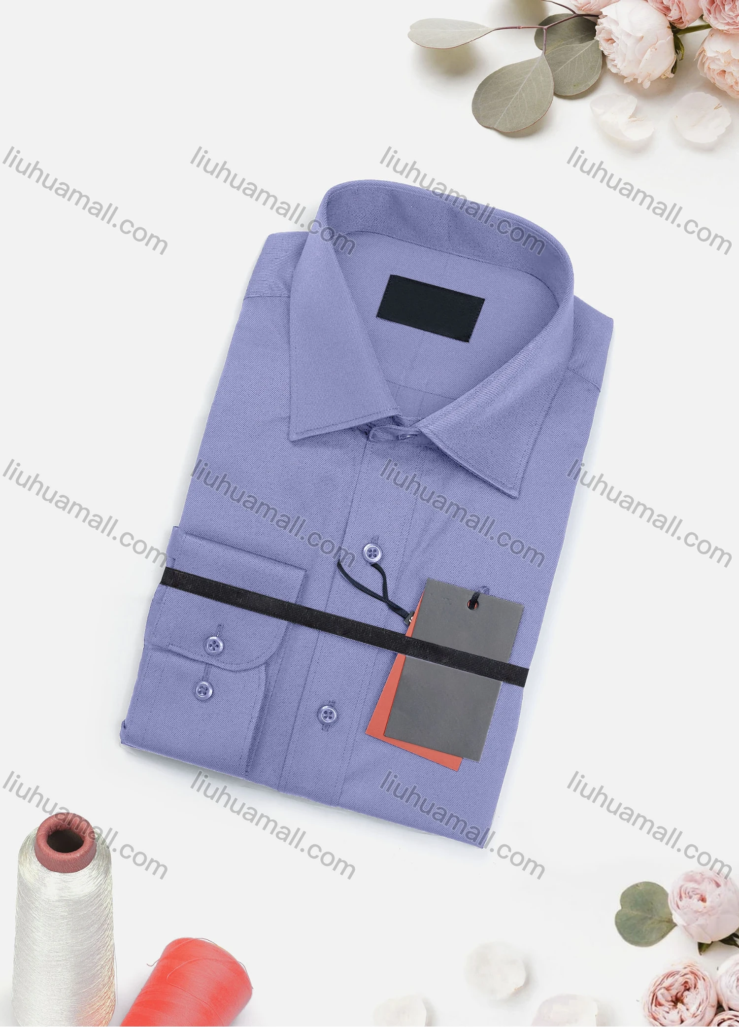 Wholesale Men's Casual Plain Long Sleeve Collared Button Down Shirt 2015-1# - Liuhuamall