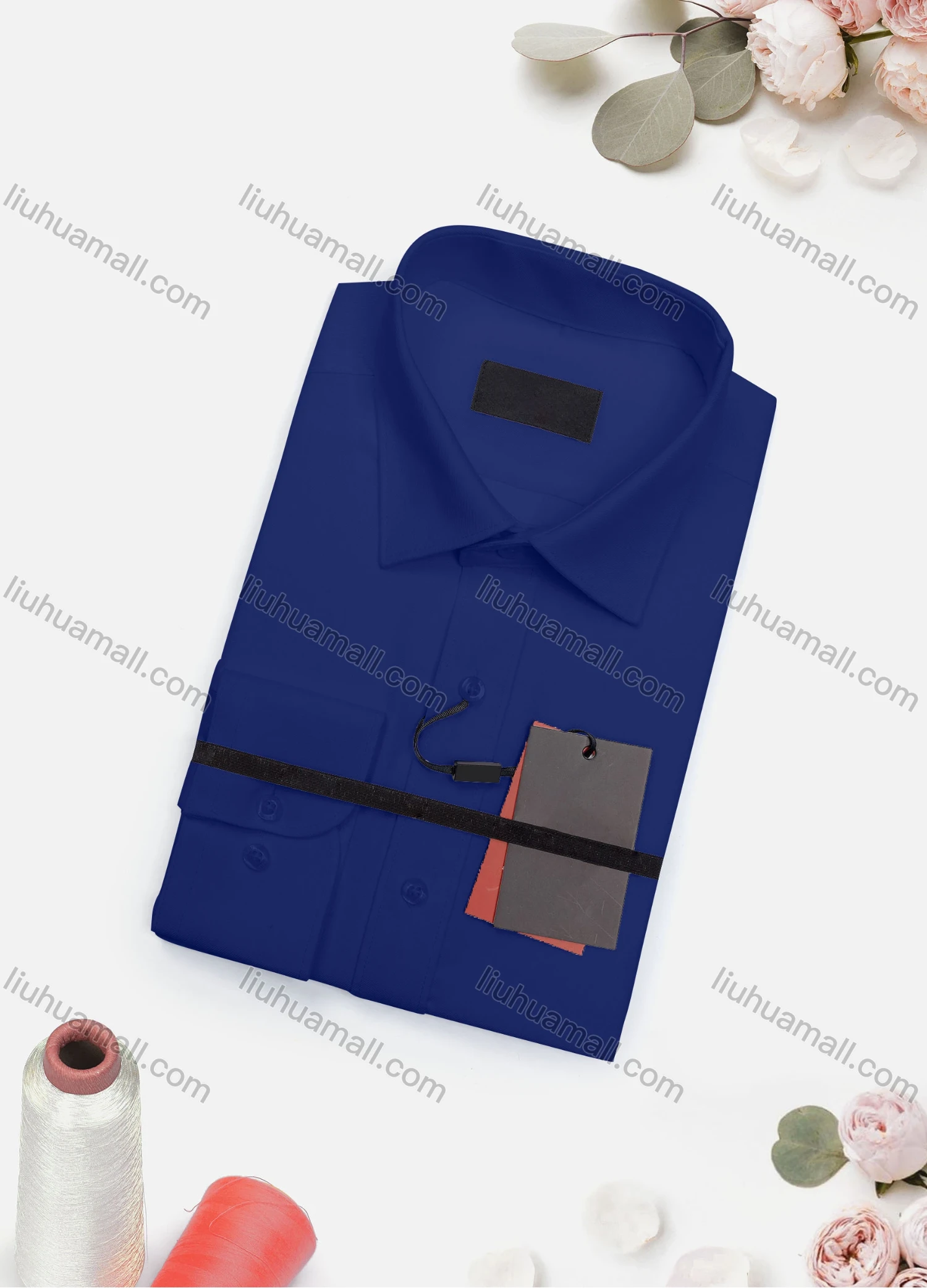 Wholesale Men's Casual Plain Long Sleeve Collared Button Down Shirt 2019-1# - Liuhuamall